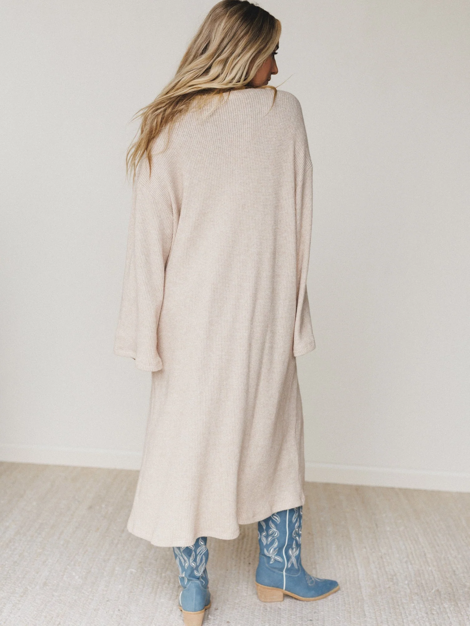 The Nest Emma Lu Duster Cardigan - Oatmeal - Image 6