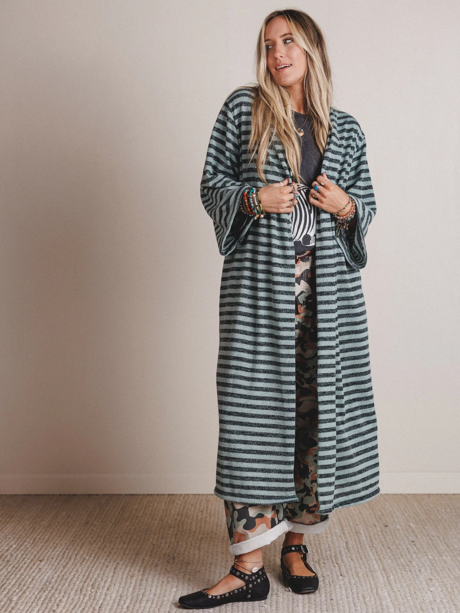 The Nest Endless Love Cardigan - Sage Black - Image 5