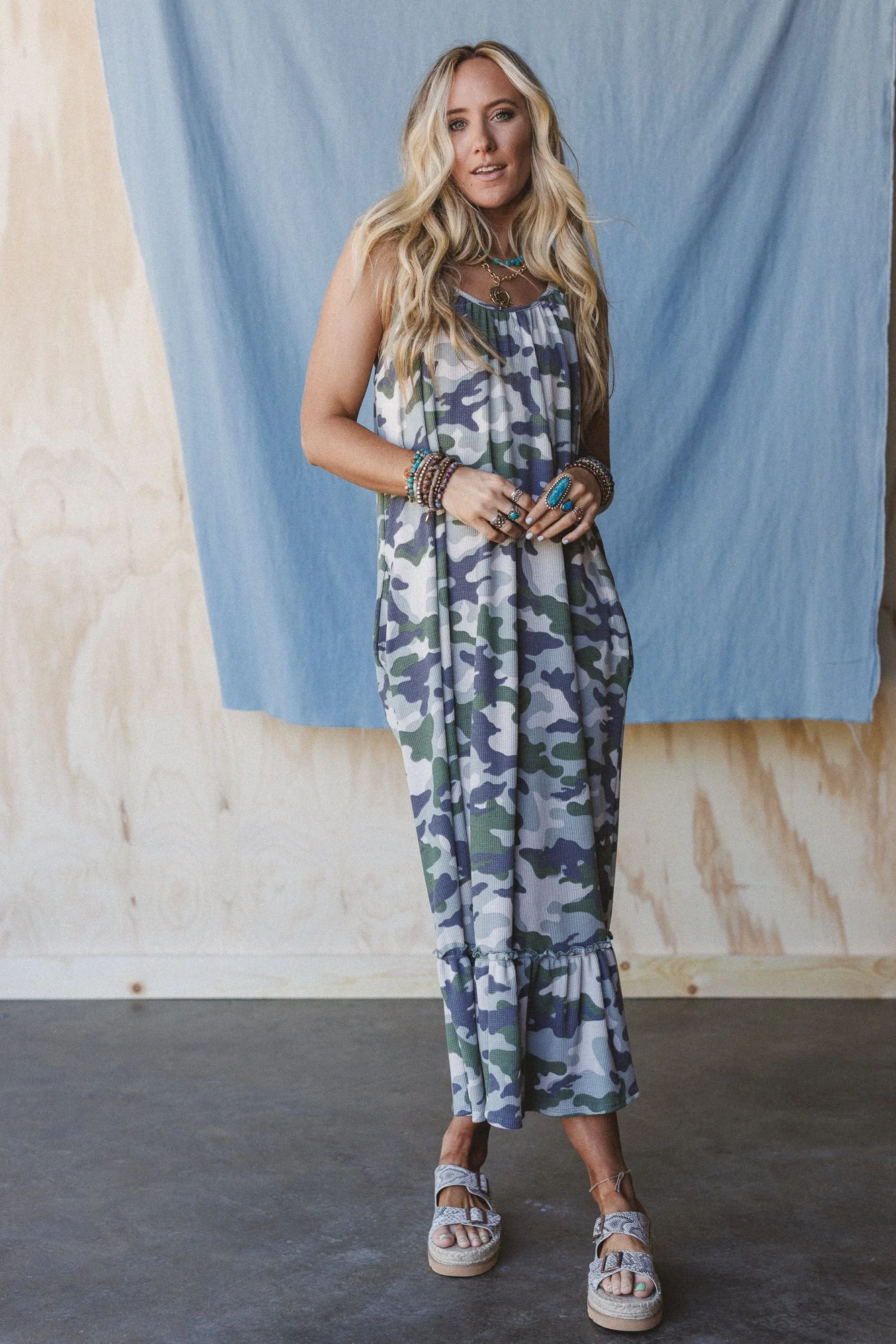 The Nest Field Ready Maxi Dress - Charcoal Olive - Image 3