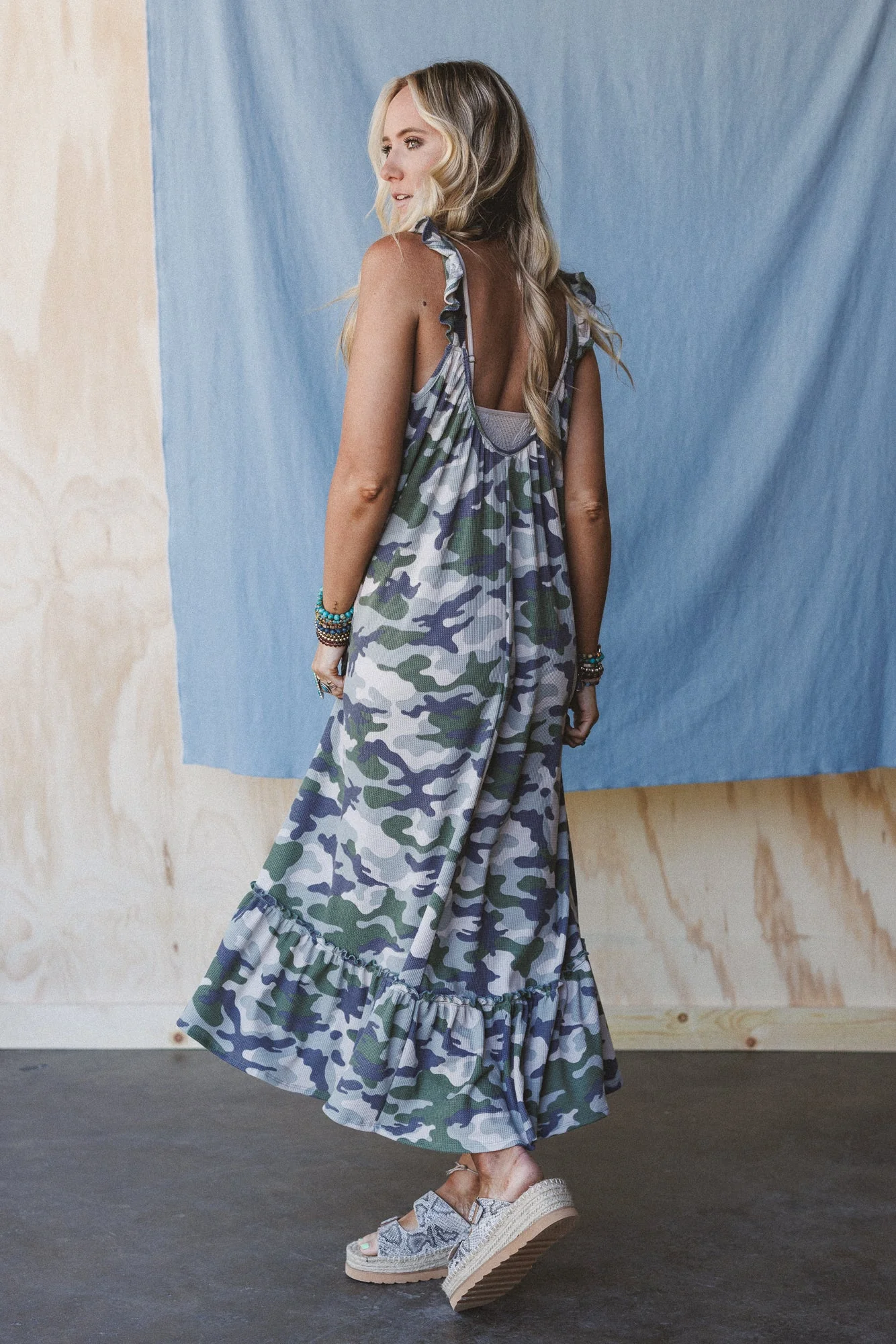 The Nest Field Ready Maxi Dress - Charcoal Olive - Image 4