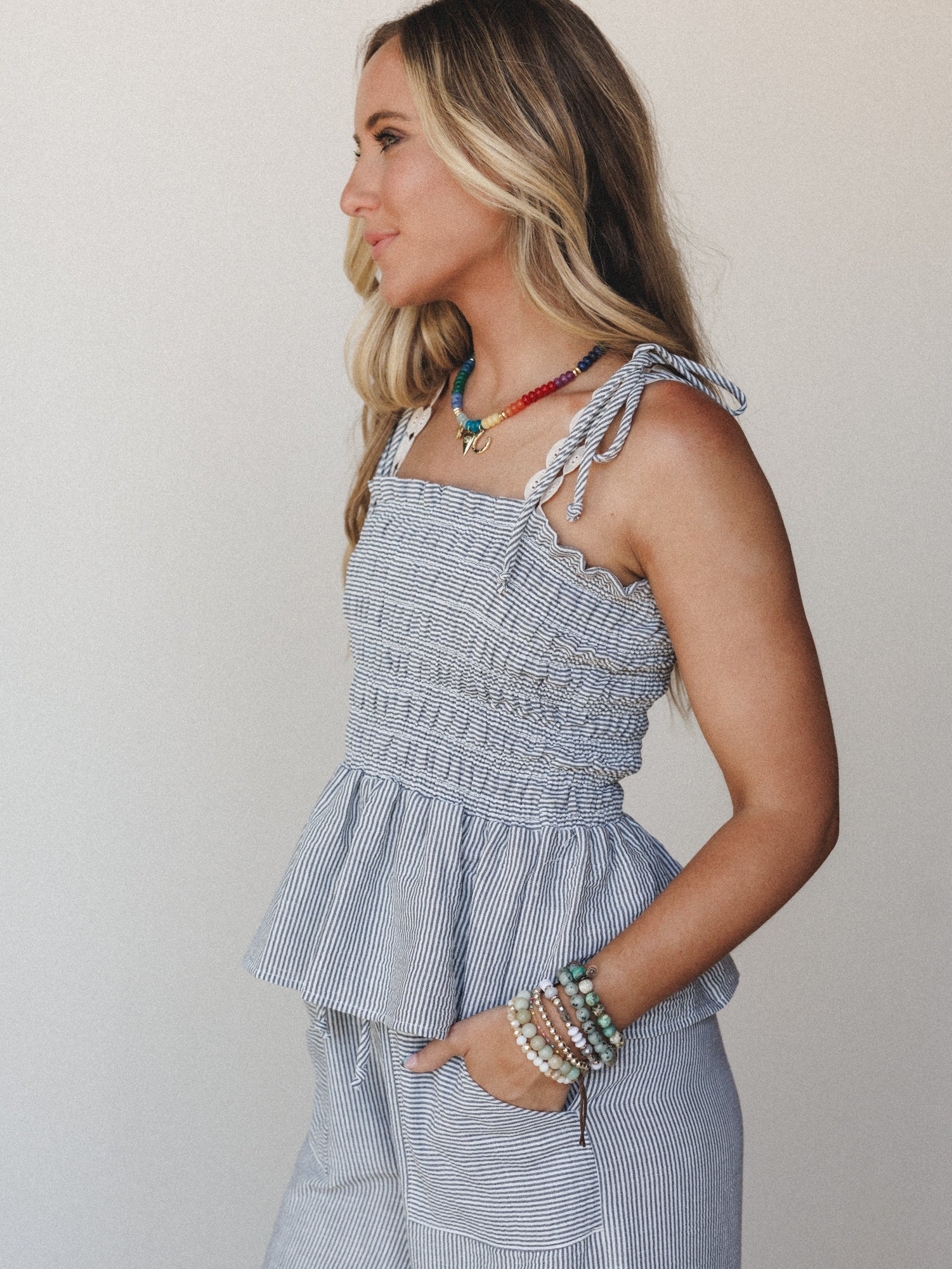 The Nest Gaia Ruffle Tank Top - Black - Image 2