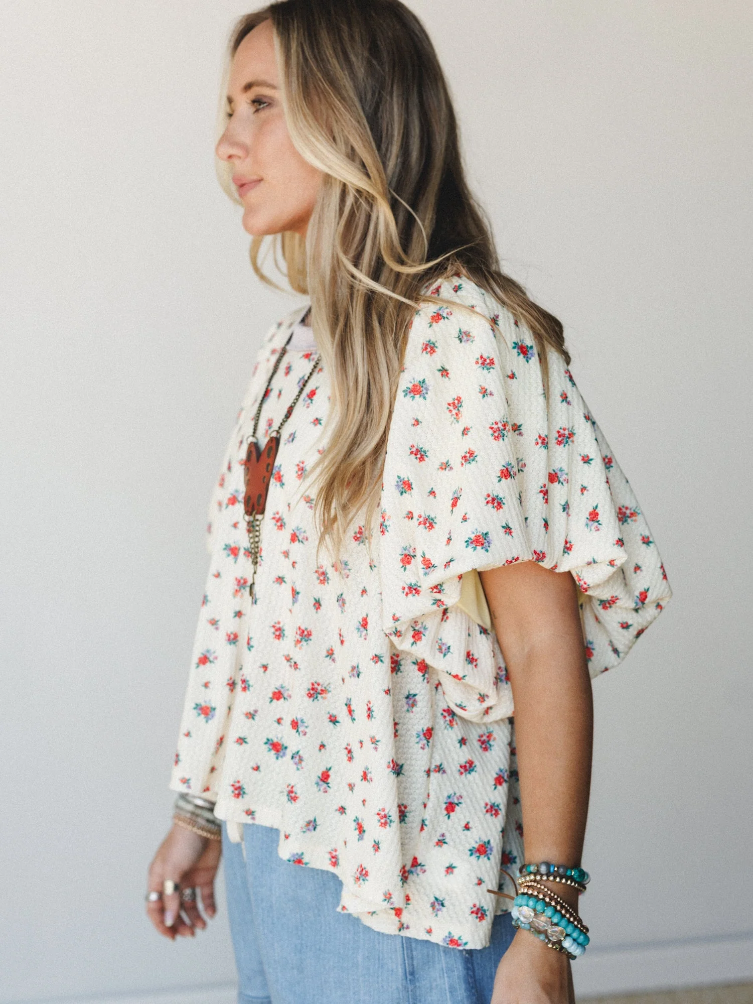 The Nest Garden Dreams Ruffle Sleeve Top - Yellow - Image 4