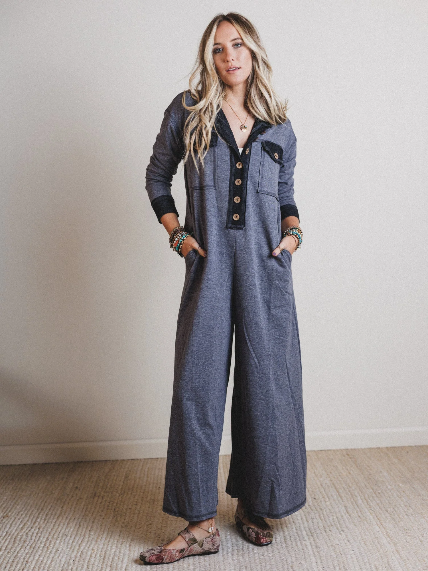 The Nest Jodi Long Sleeve Jumpsuit - Black - Image 4