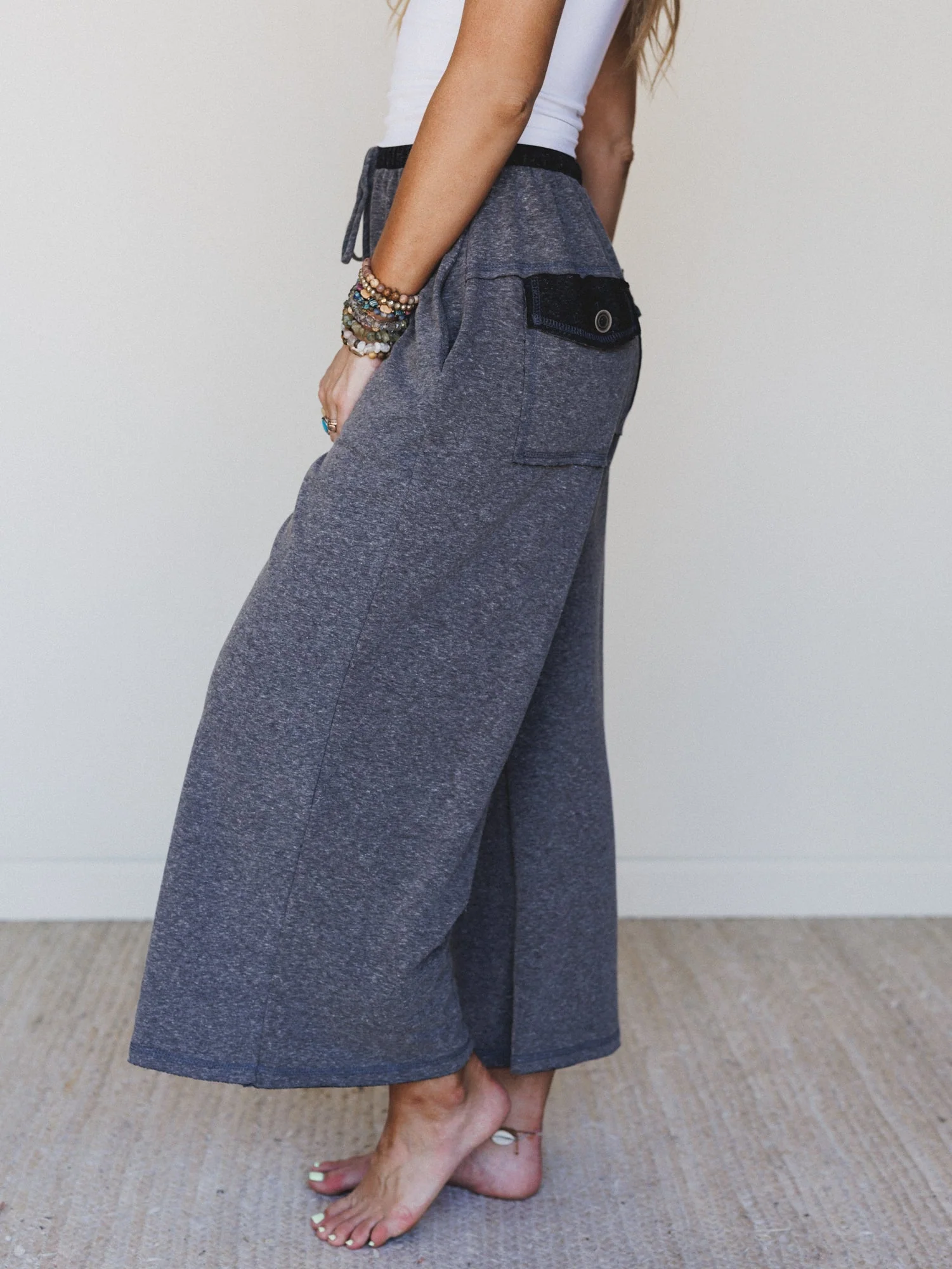 The Nest Jodi Wide Leg Pants - Black - Image 2