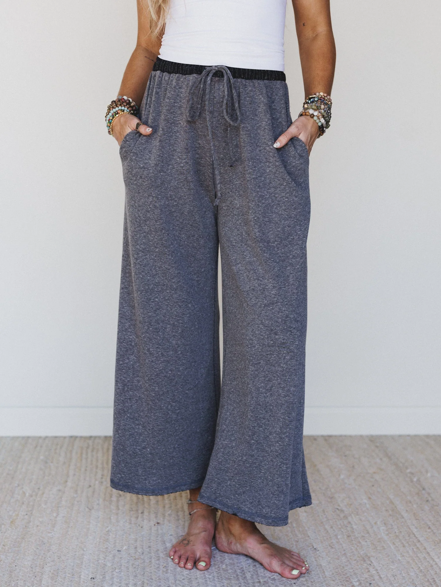 The Nest Jodi Wide Leg Pants - Black - Image 4