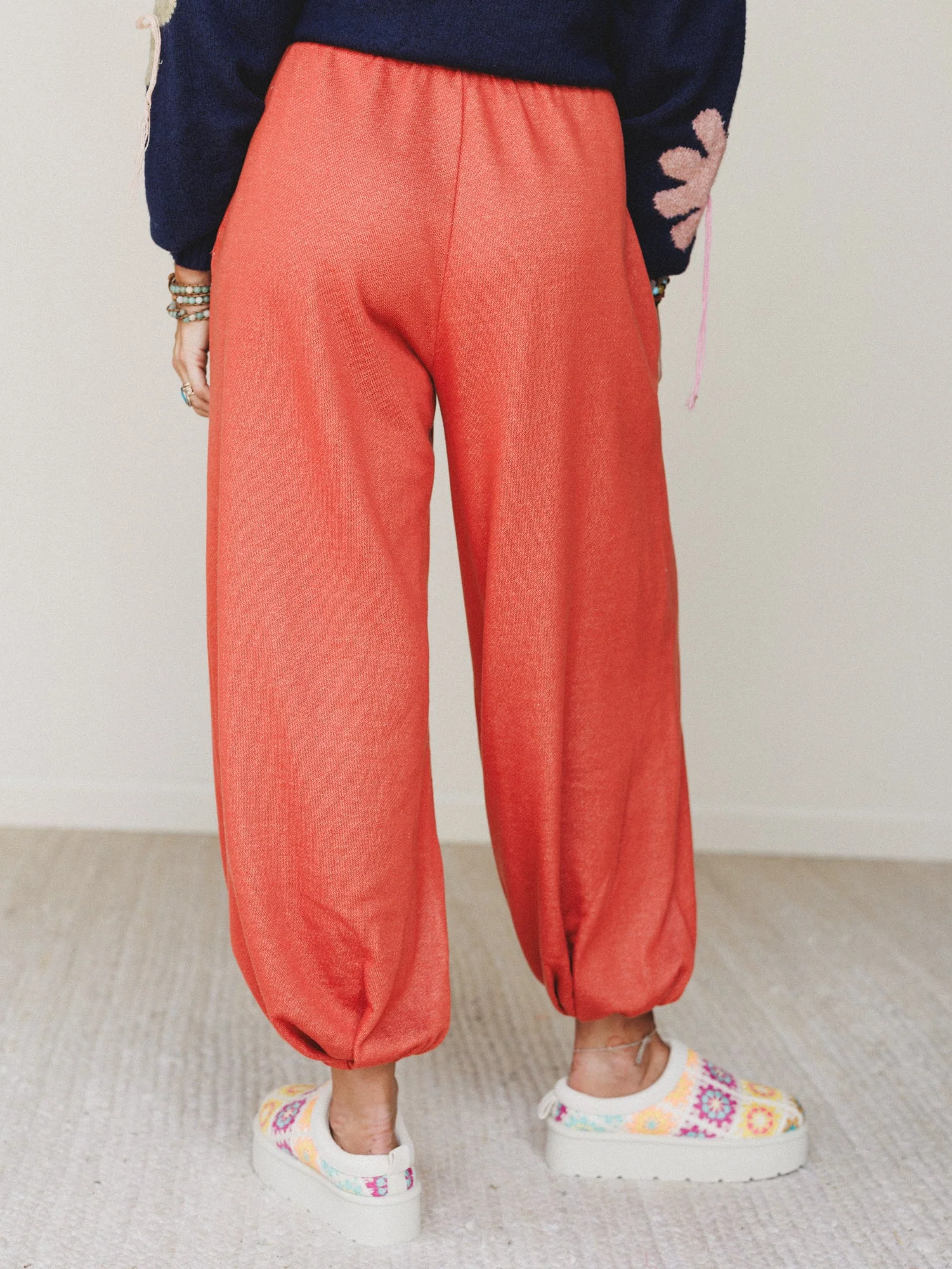 The Nest Laid Back Love Jogger Pants - Two Tone Rust - Image 5