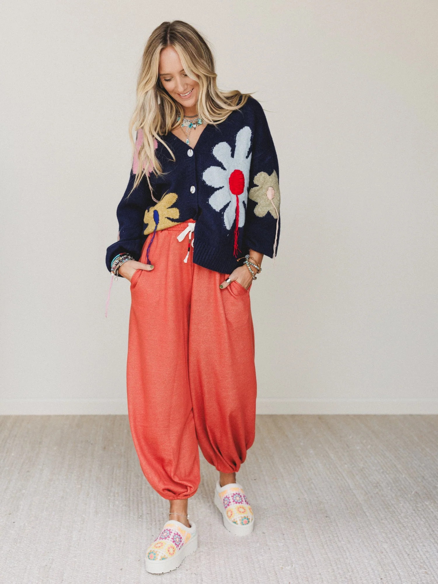 The Nest Laid Back Love Jogger Pants - Two Tone Rust - Image 6