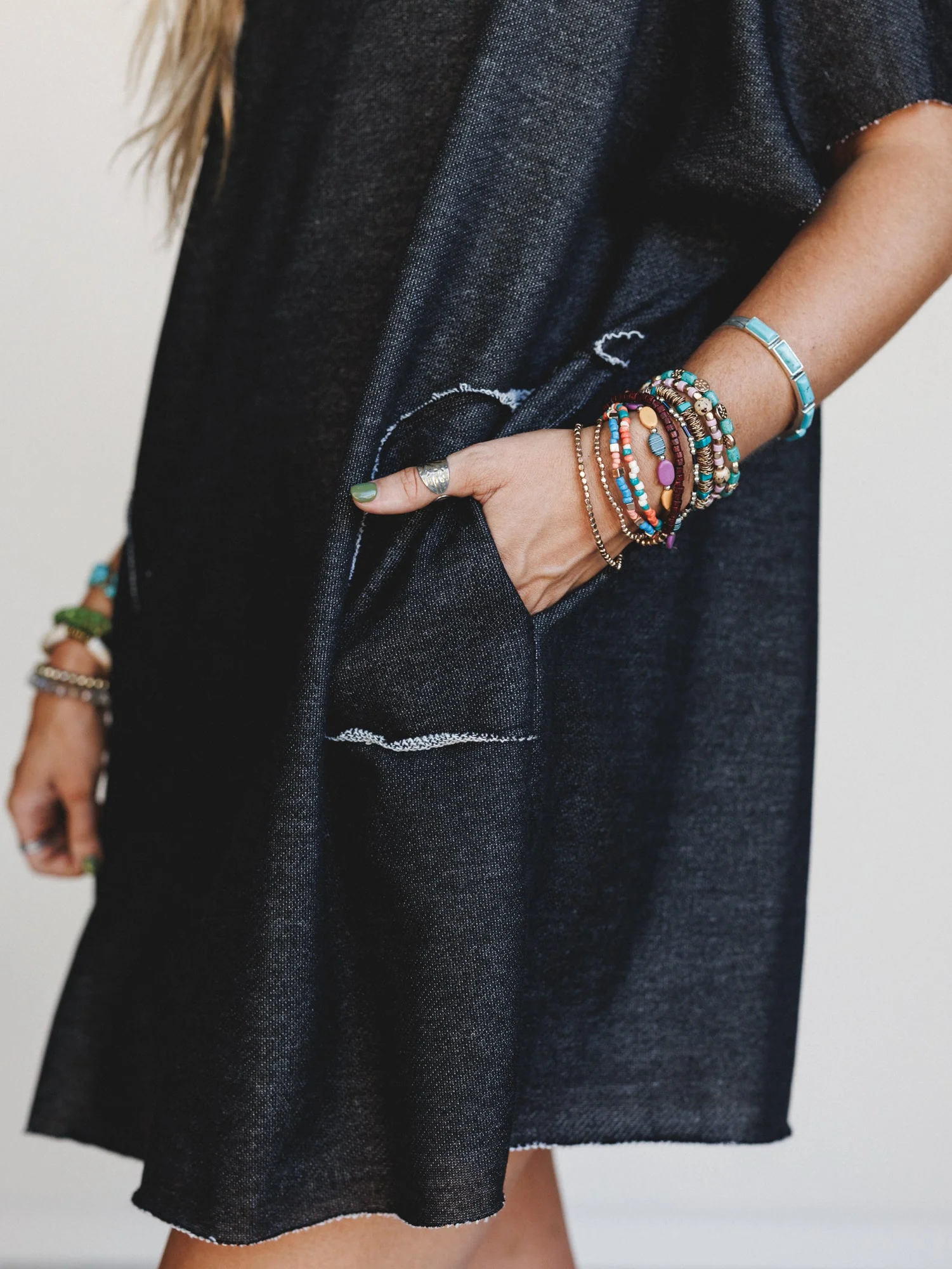 The Nest Laid Back Luxe Dress - Jet Black - Image 3