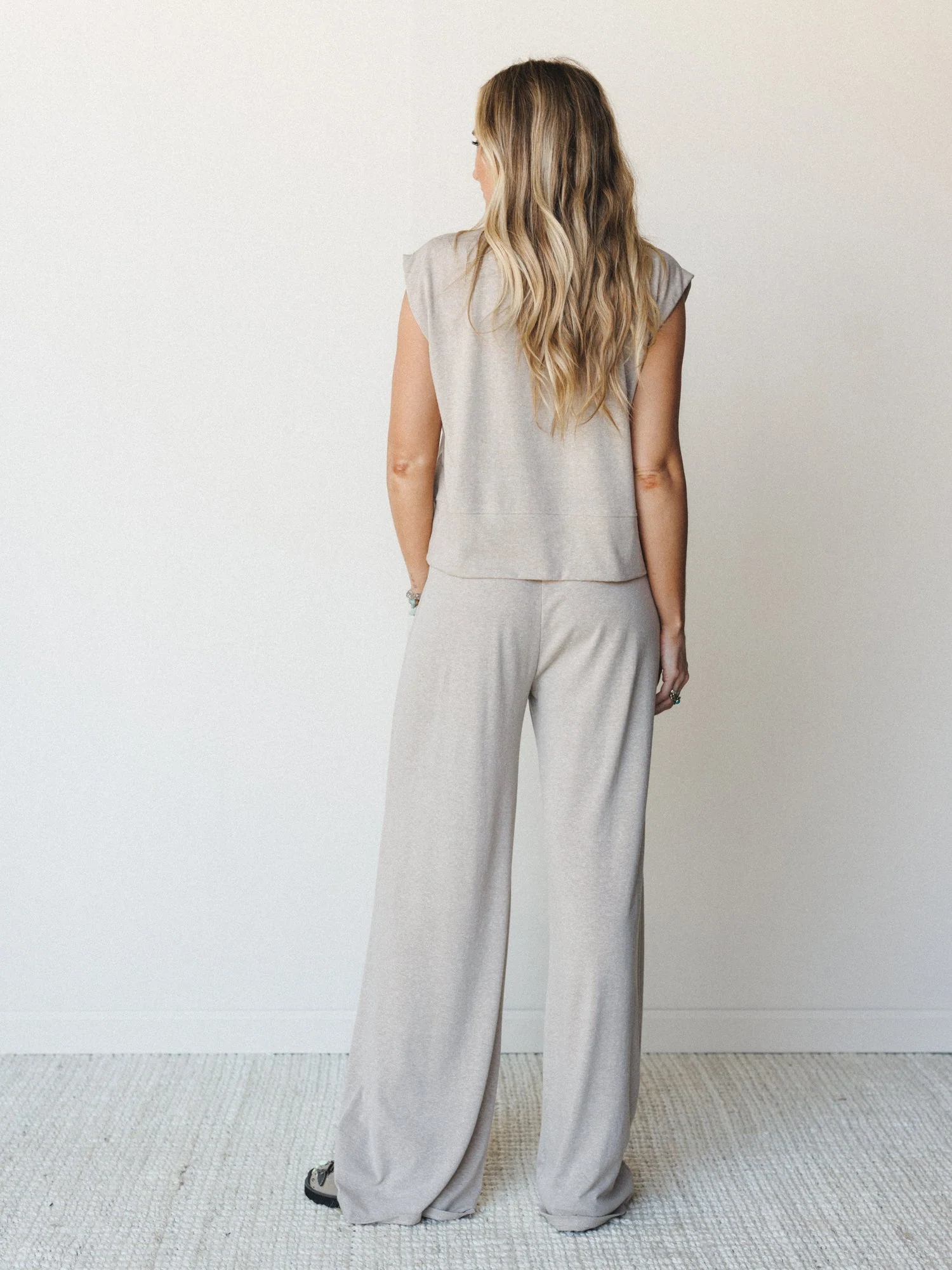 The Nest Lila Pant Set - Taupe - Image 6