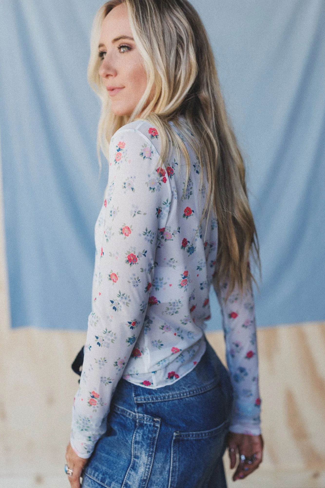 The Nest Made You Blush Floral Top - Ivory - Image 3
