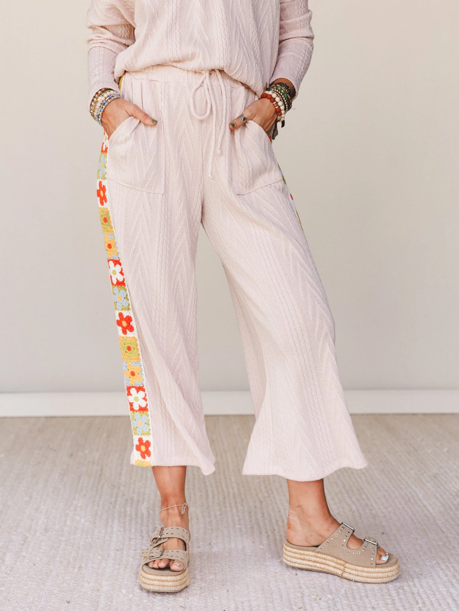 The Nest Midday Light Wide Leg Pant - Taupe - Image 2