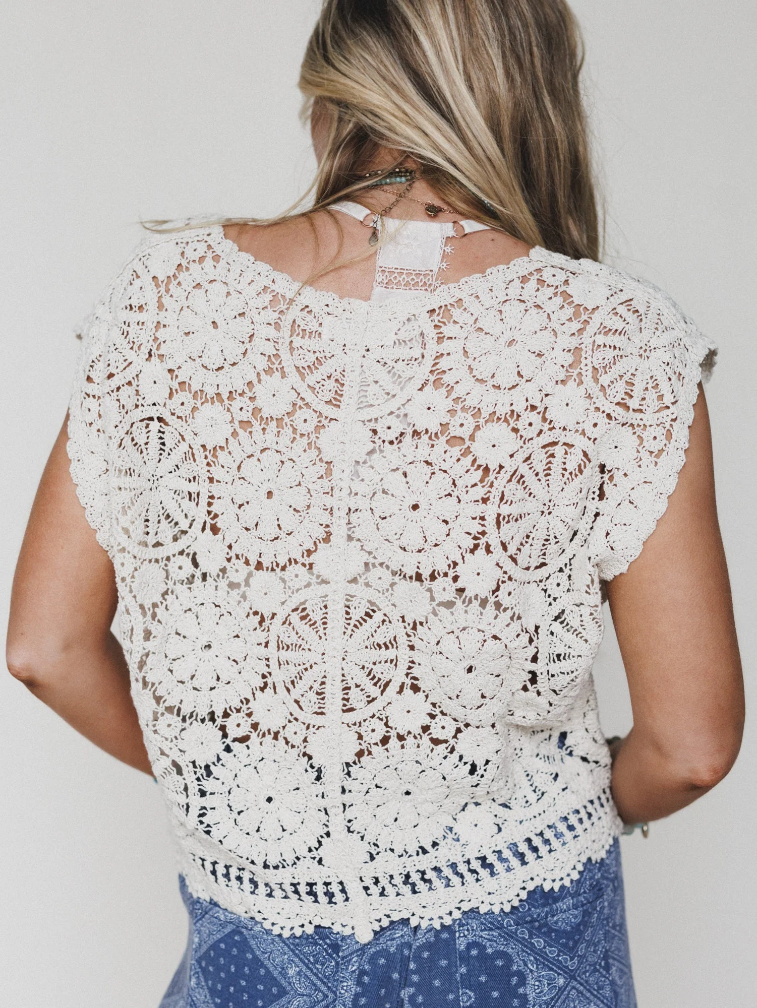 The Nest Morning Light Crochet Top - Natural - Image 4