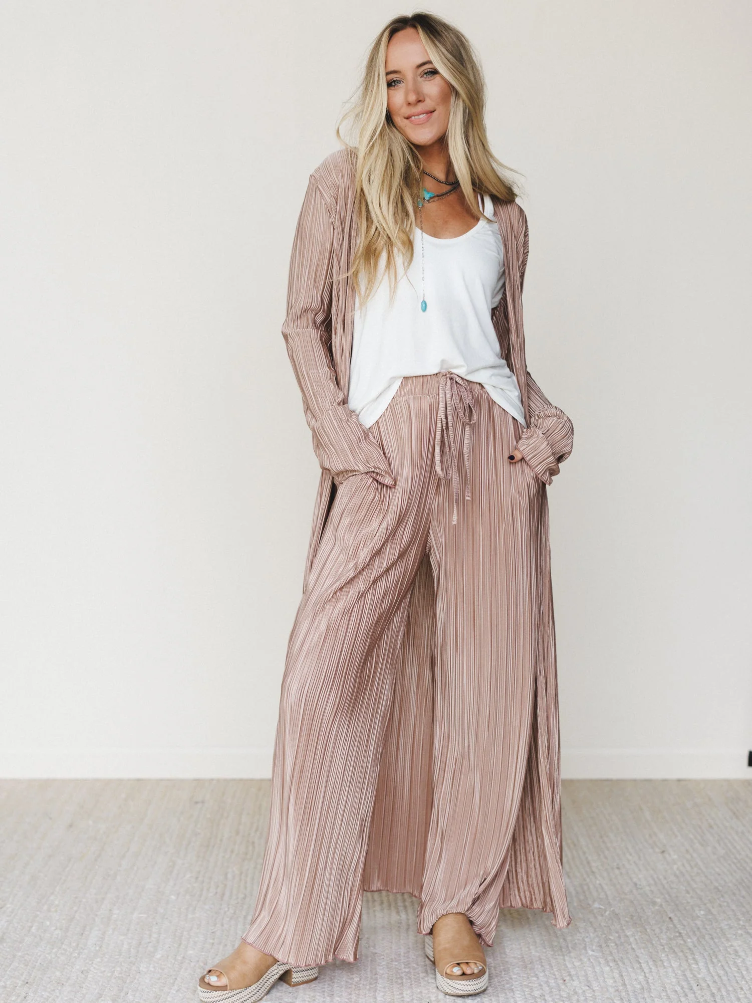 The Nest Nightingale Wide Leg Pants - Taupe - Image 6