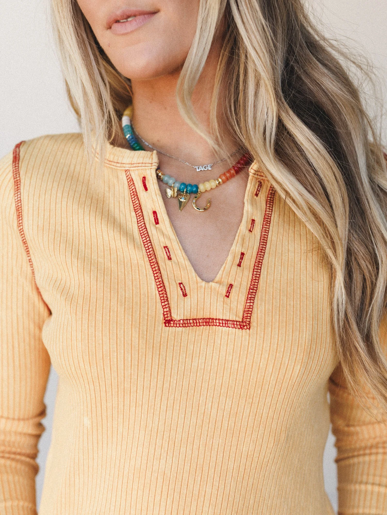 The Nest Off Duty Top - Mustard - Image 3