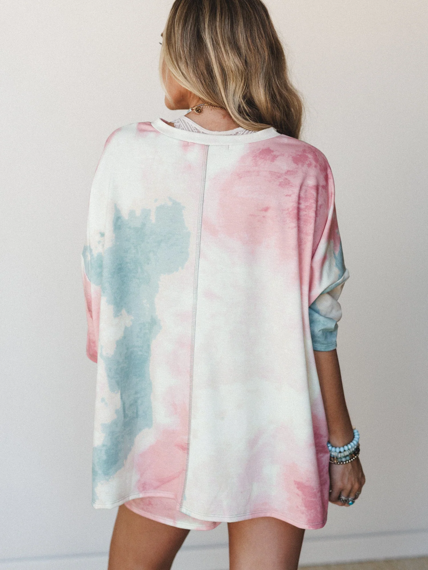 The Nest On The Daily Oversized Slit Top - Tie Dye - Image 4