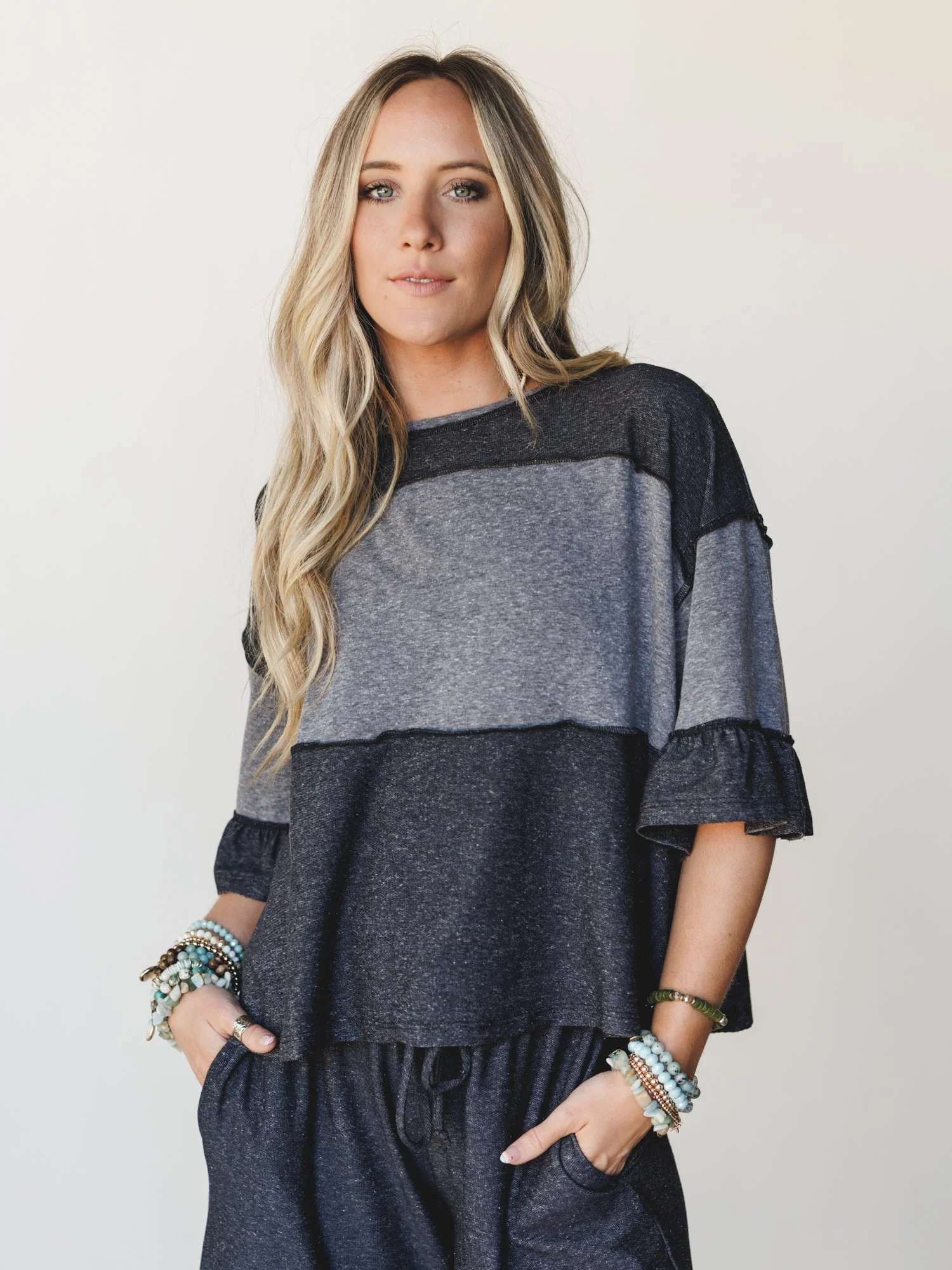 The Nest Soft Horizon Top - Black - Image 3