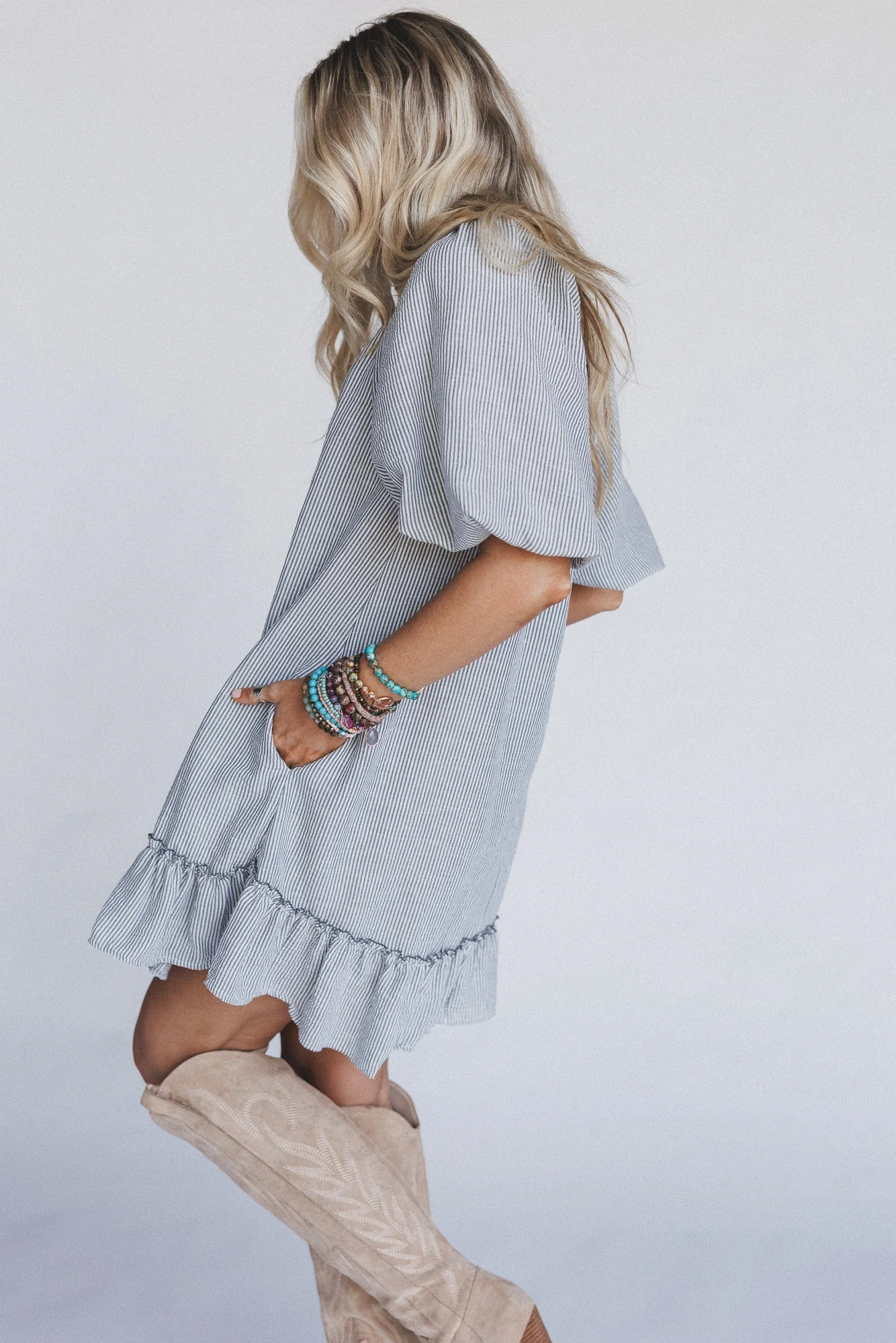 The Nest Solace Ruffled Hem Dress - Black - Image 6