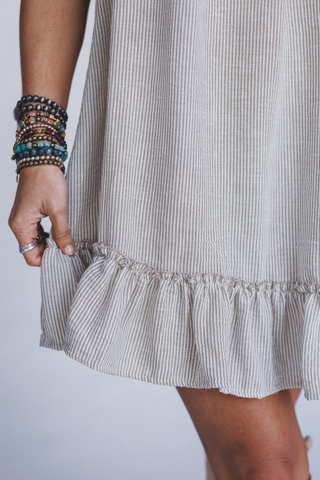 The Nest Solace Ruffled Hem Dress - Natural - Image 4