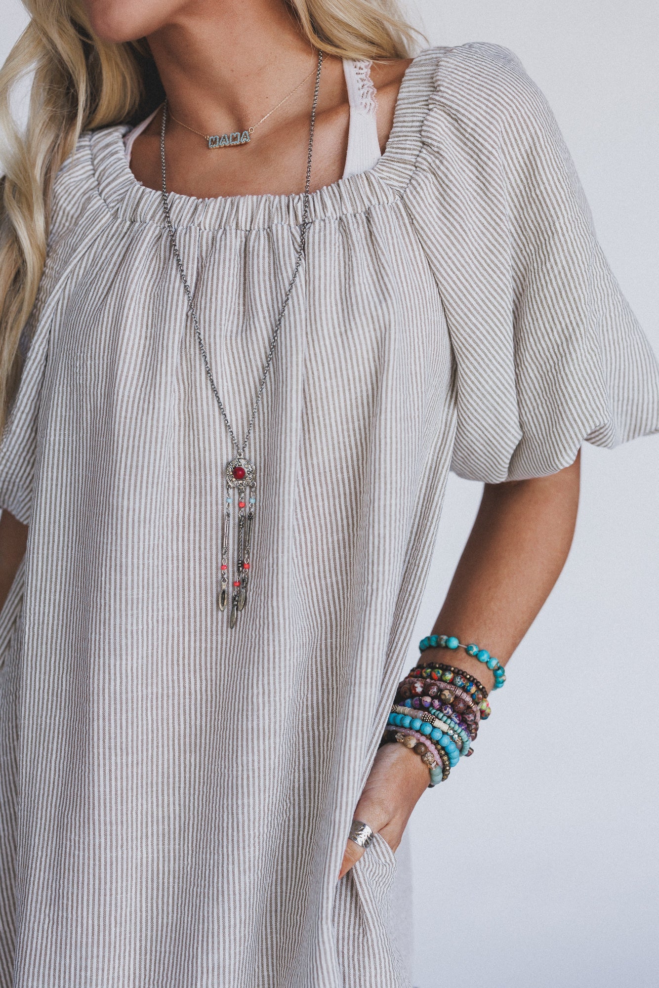 The Nest Solace Ruffled Hem Dress - Natural - Image 3