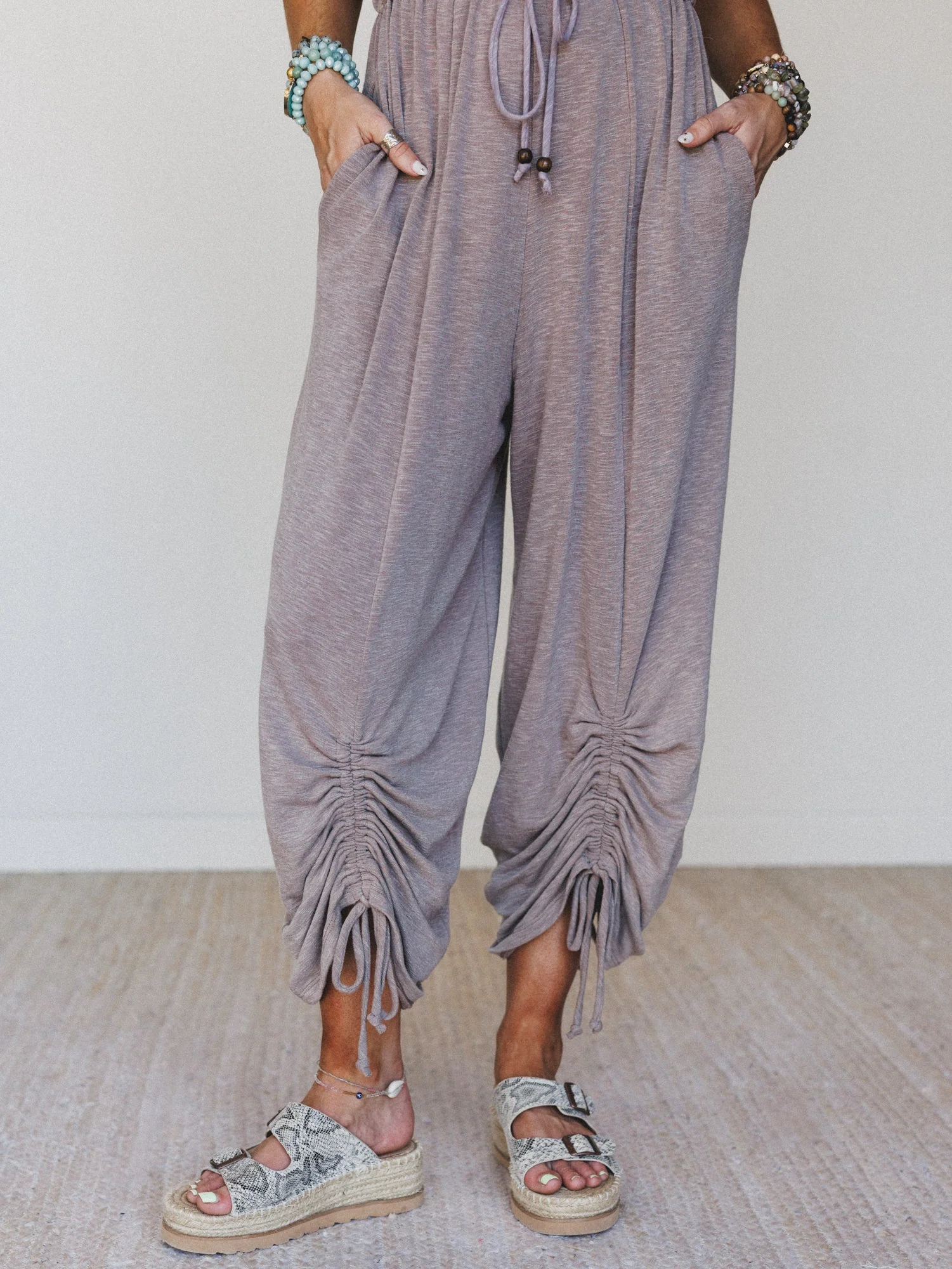 The Nest Solie Cinched Jumpsuit - Brown - Image 5