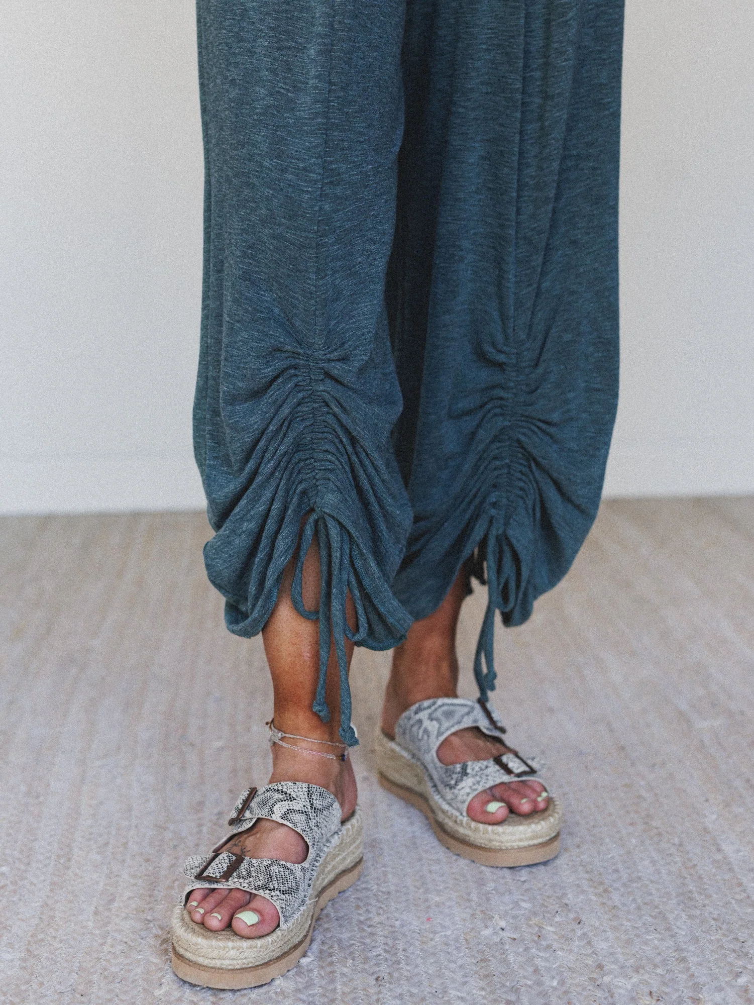 The Nest Solie Cinched Jumpsuit - Green Olive - Image 4