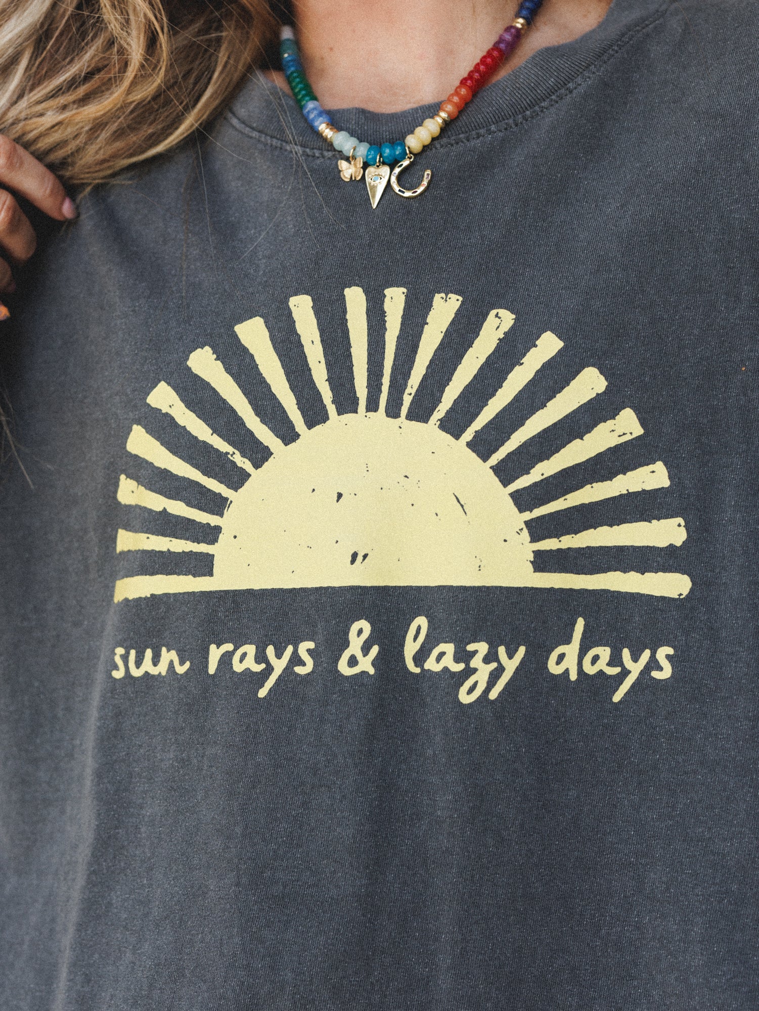 The Nest Sun Rays and Lazy Days Muscle Tank - Pepper - Image 3