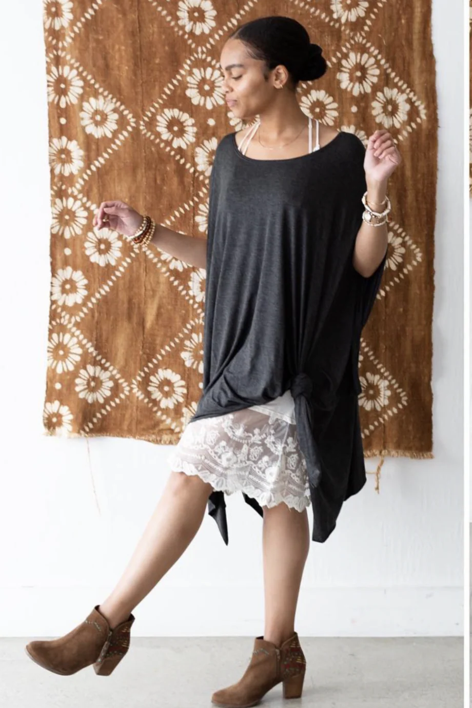 The Wren Tunic - Charcoal - Image 4