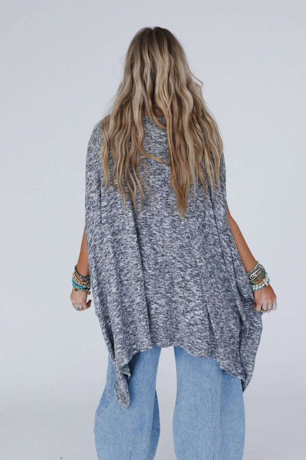 The Nest The Wren Two Tone Tunic - Charcoal - Image 2