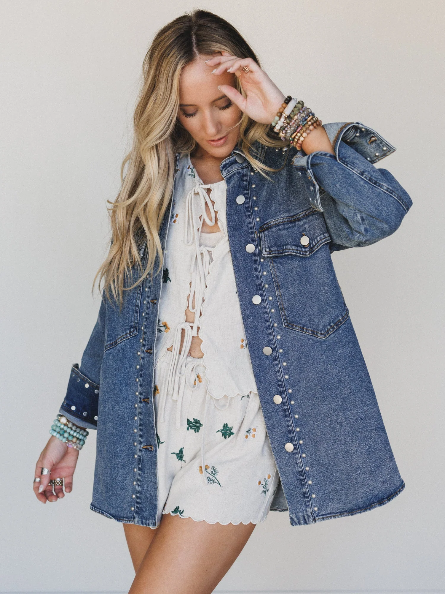 This Is It Studded Jacket - Medium Wash - Image 2