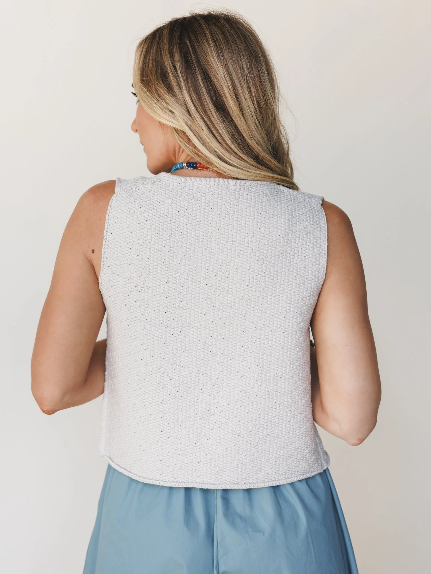 Tied In A Bow Vest - Sand Beige - Image 4