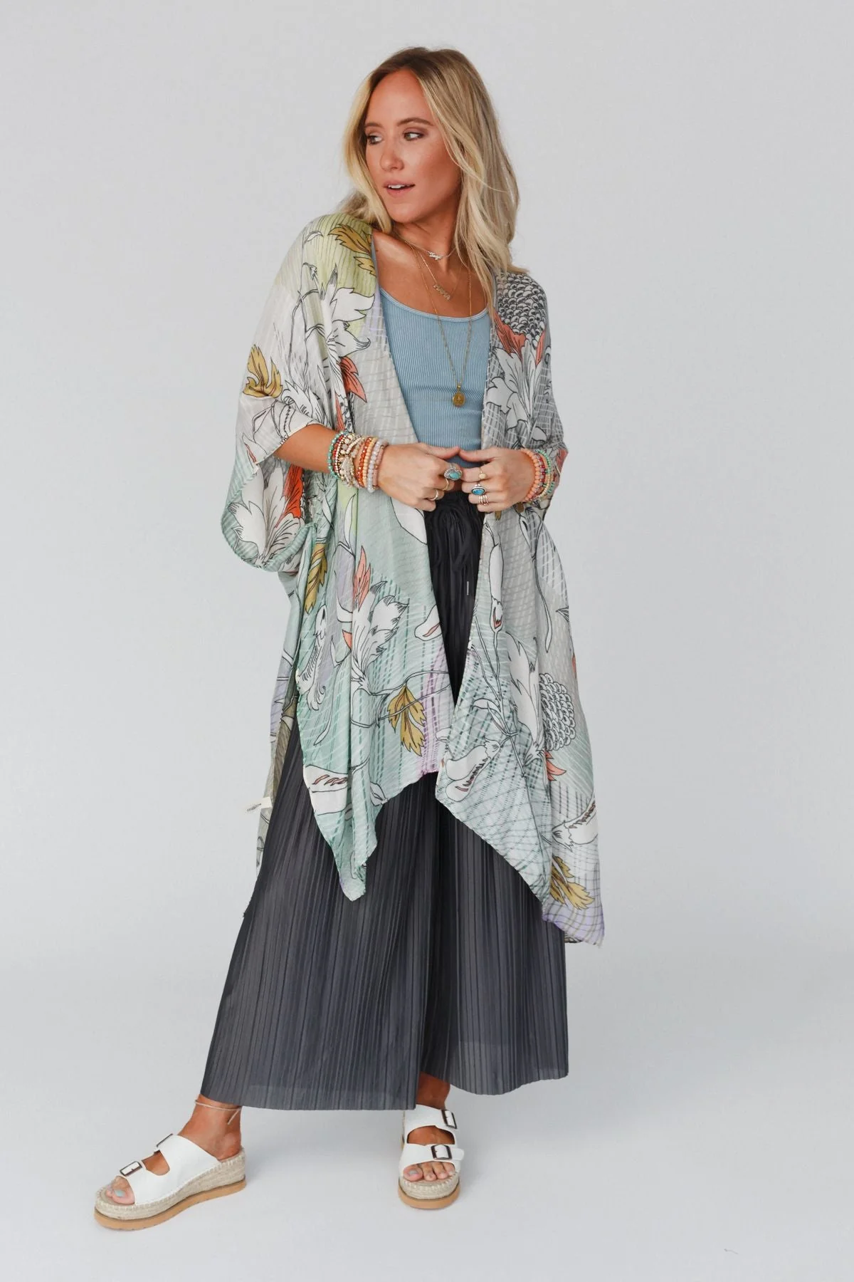 Timber Printed Kimono - Multi