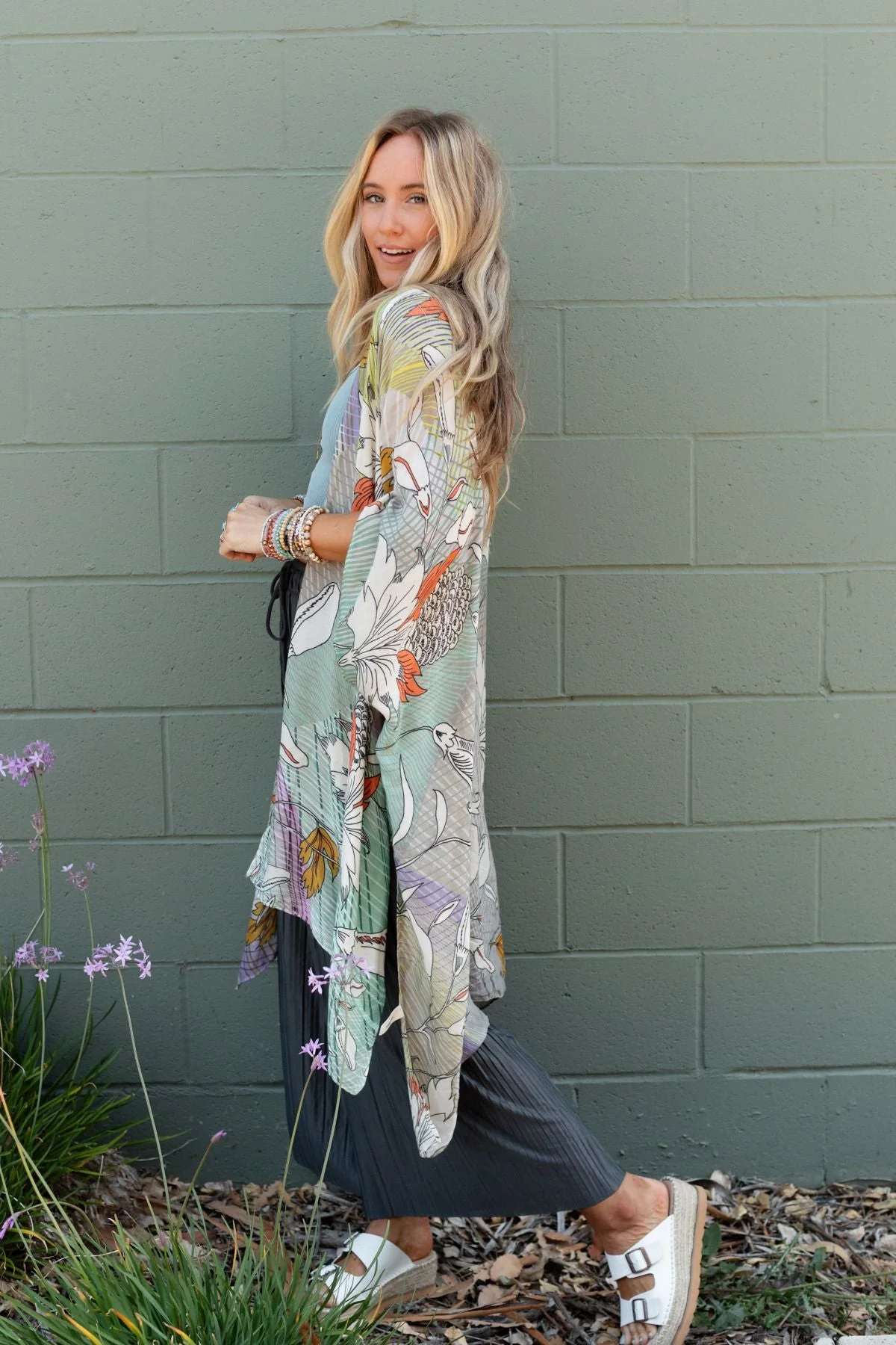 Timber Printed Kimono - Multi - Image 10