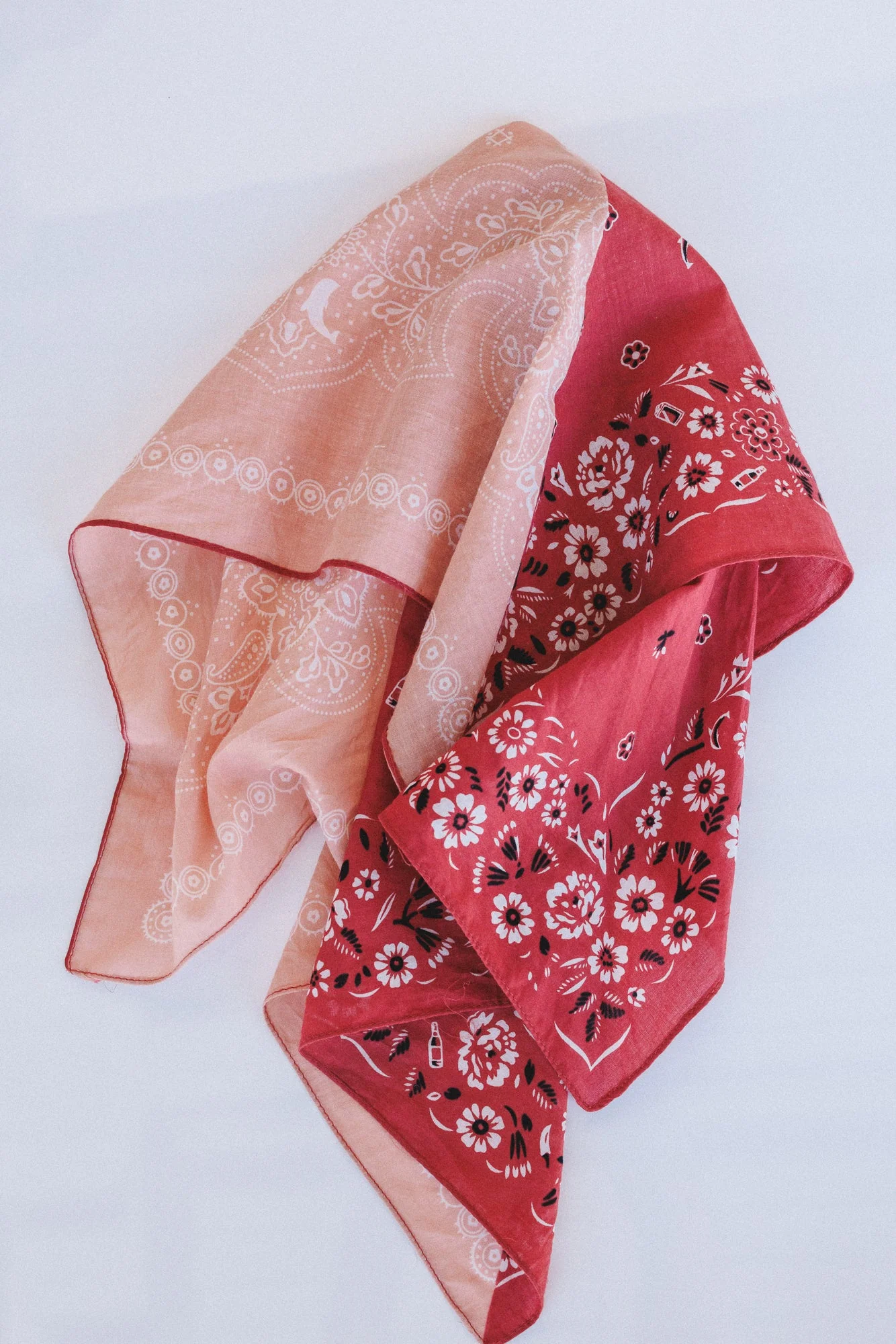 Trail Days Two Tone Floral Bandana - Rust Multi - Image 3