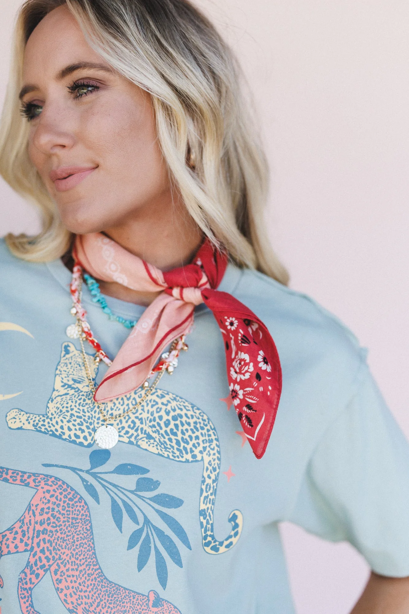 Trail Days Two Tone Floral Bandana - Rust Multi - Image 5