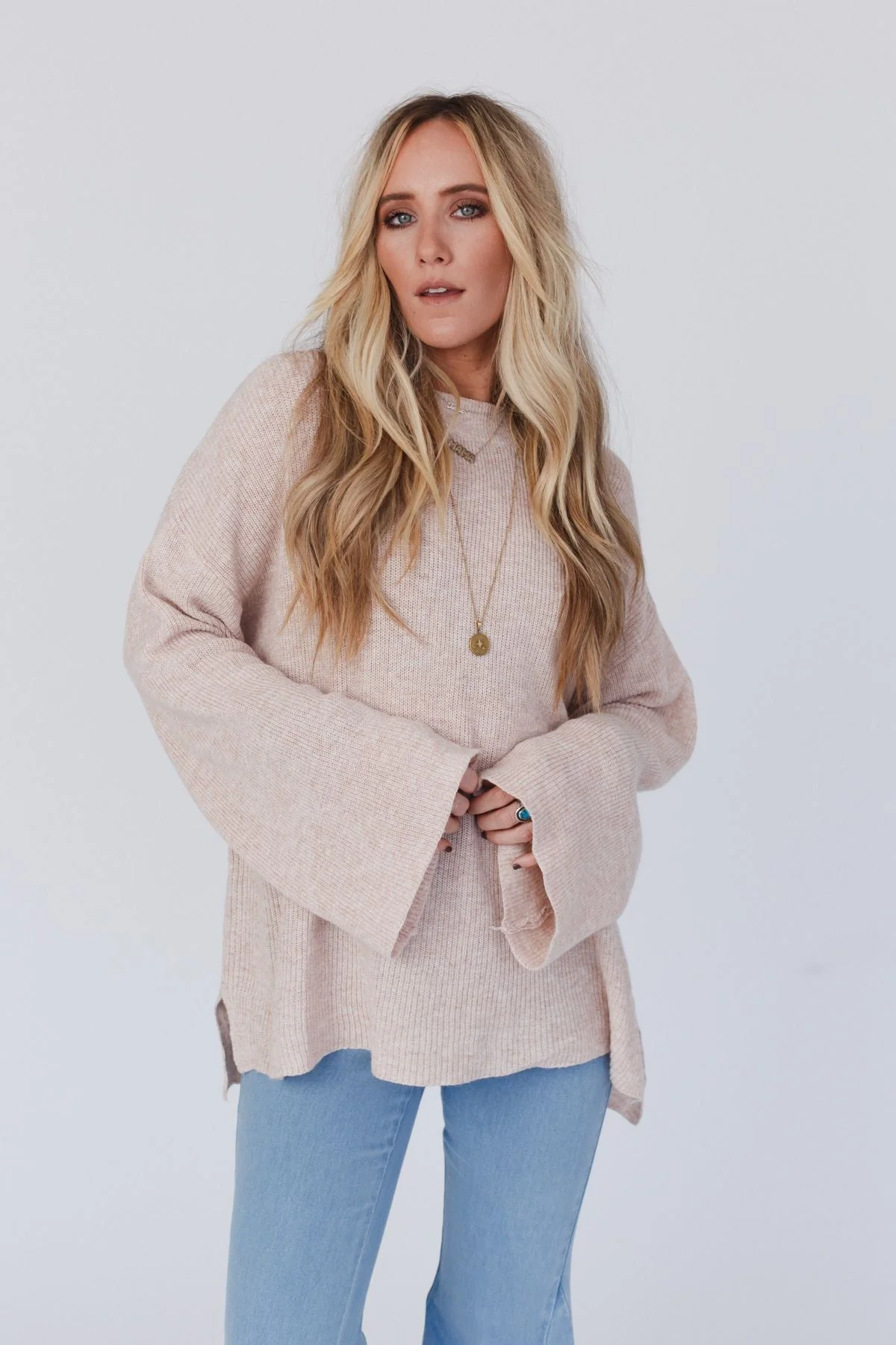 Tricks Up Her Sleeve Sweater - Oatmeal - Image 5