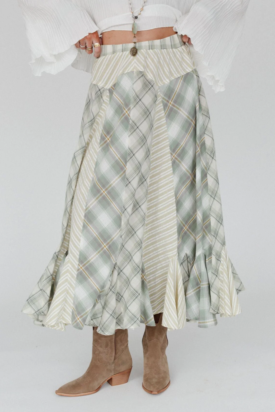 Twirl With Us Maxi Skirt - Sage - Image 3