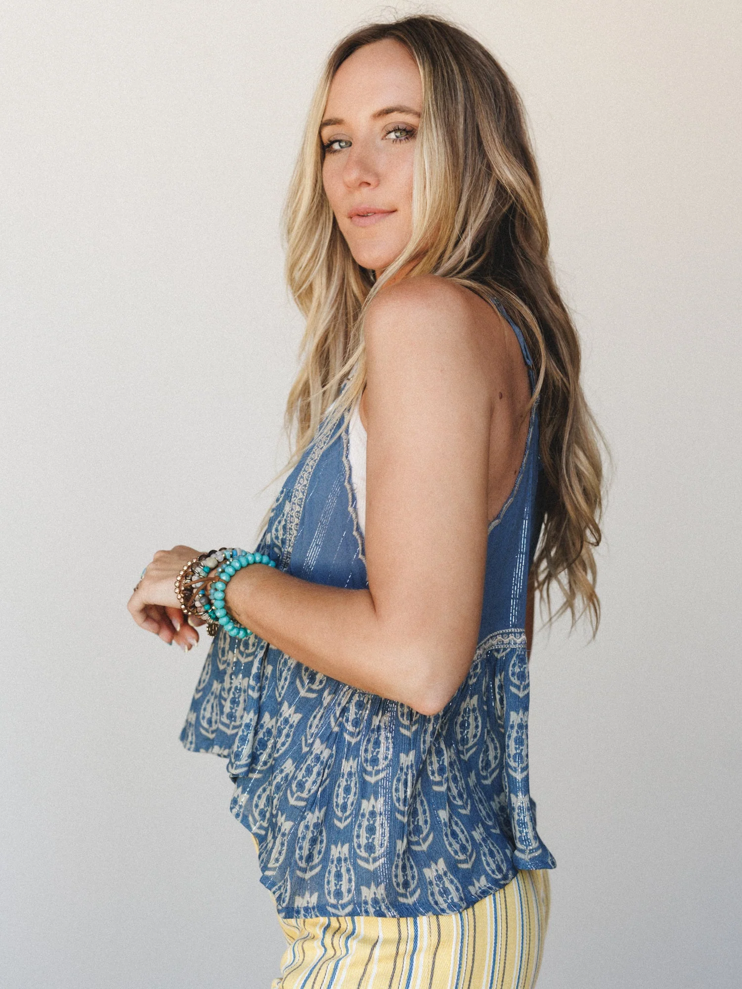 Wavea Embroidered Top - Indigo - Image 4