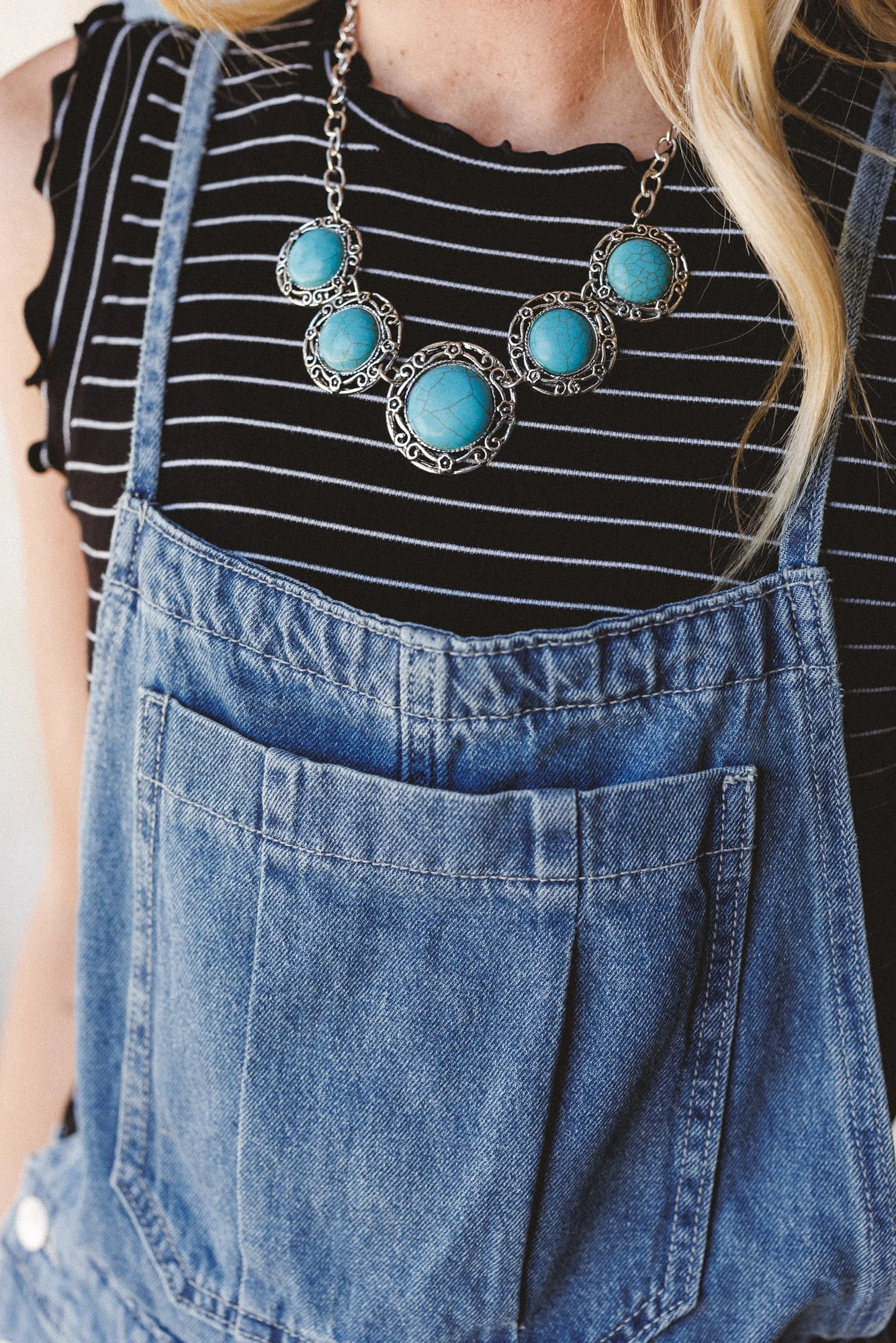 Western Moon Necklace - Turquoise - Image 3