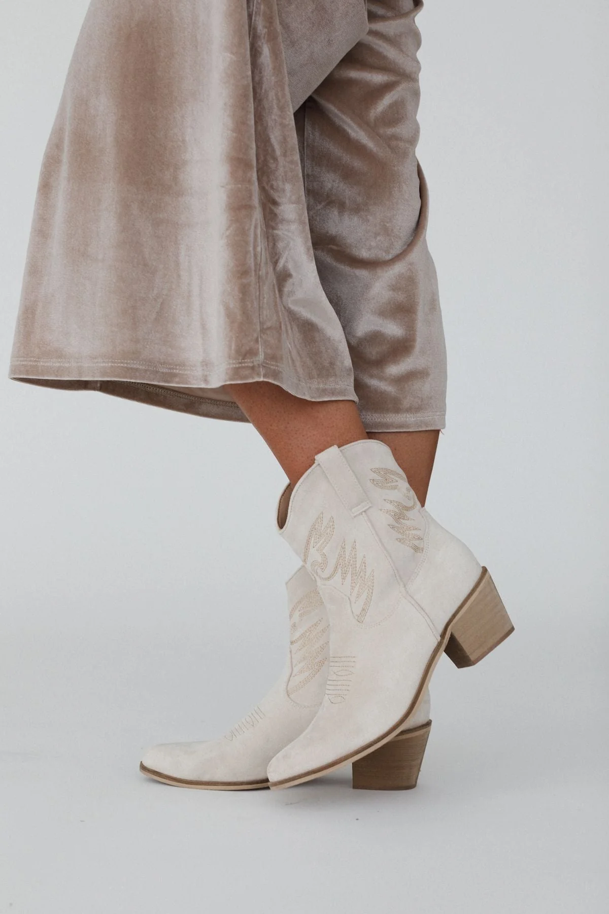 Western Whim Boots - Beige - Image 4
