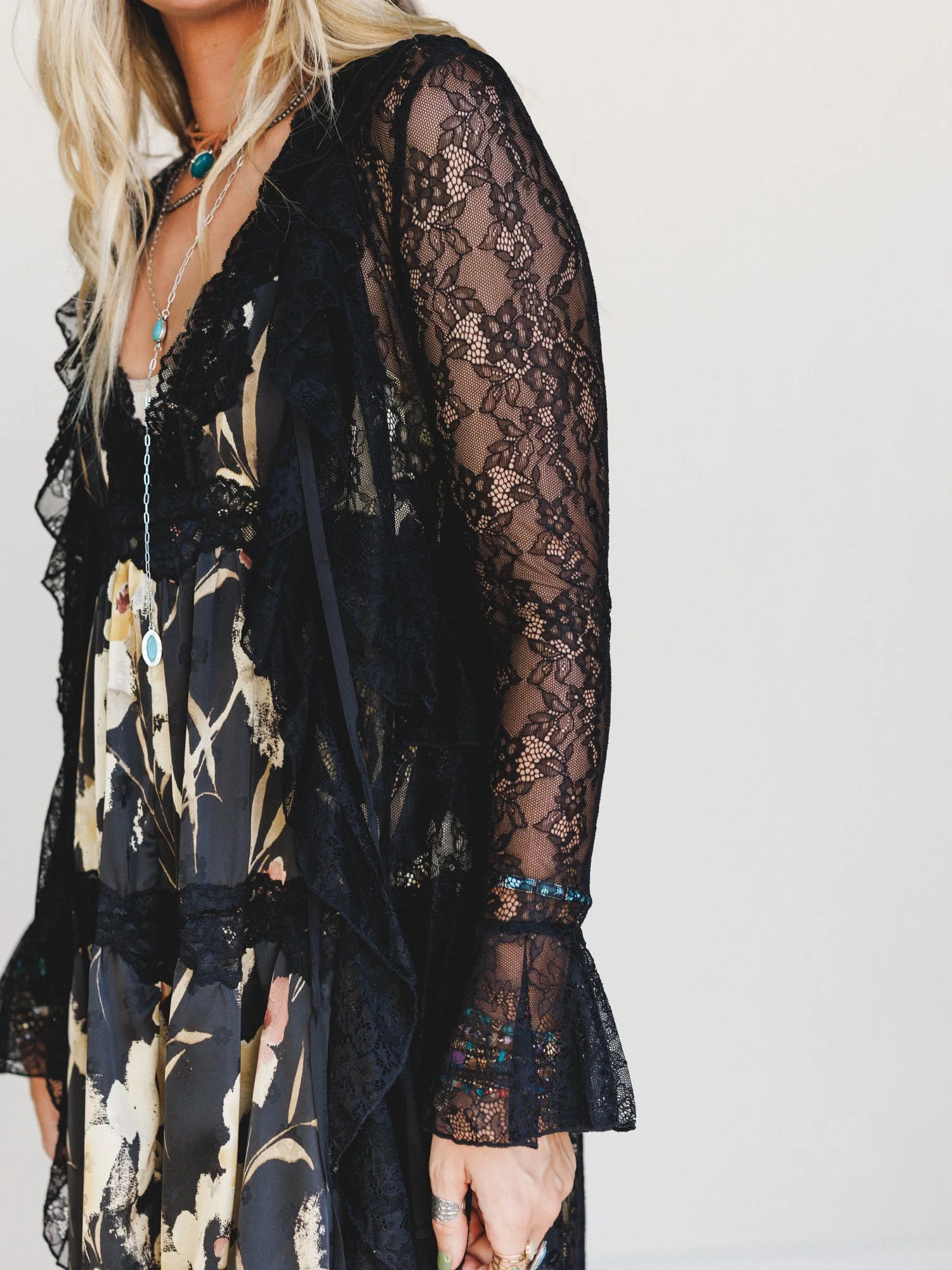 Western Winds Long Sleeve Duster - Black - Image 3