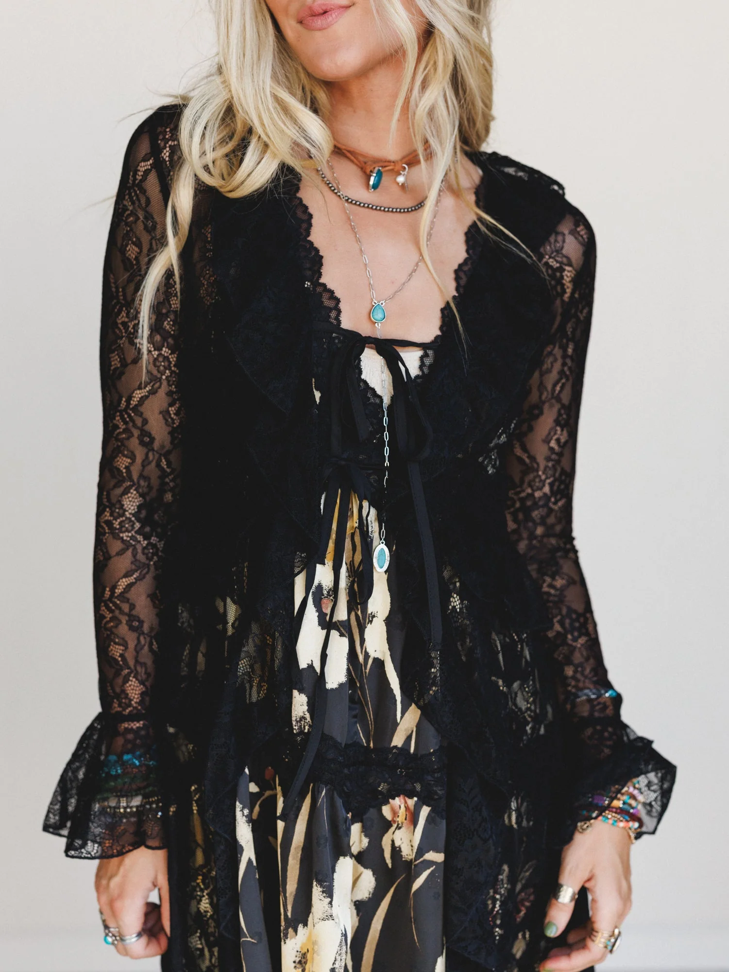 Western Winds Long Sleeve Duster - Black - Image 4