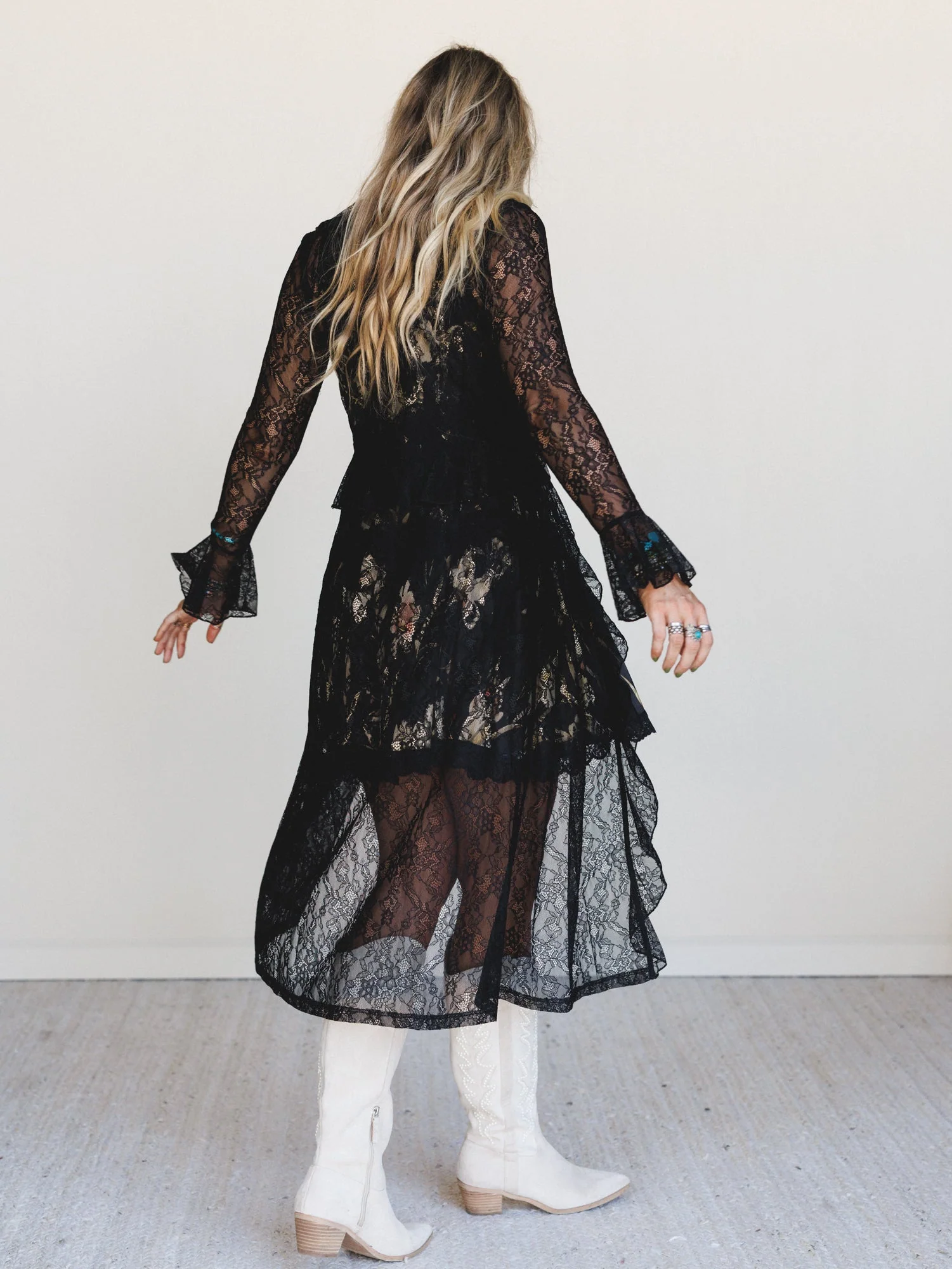 Western Winds Long Sleeve Duster - Black - Image 5