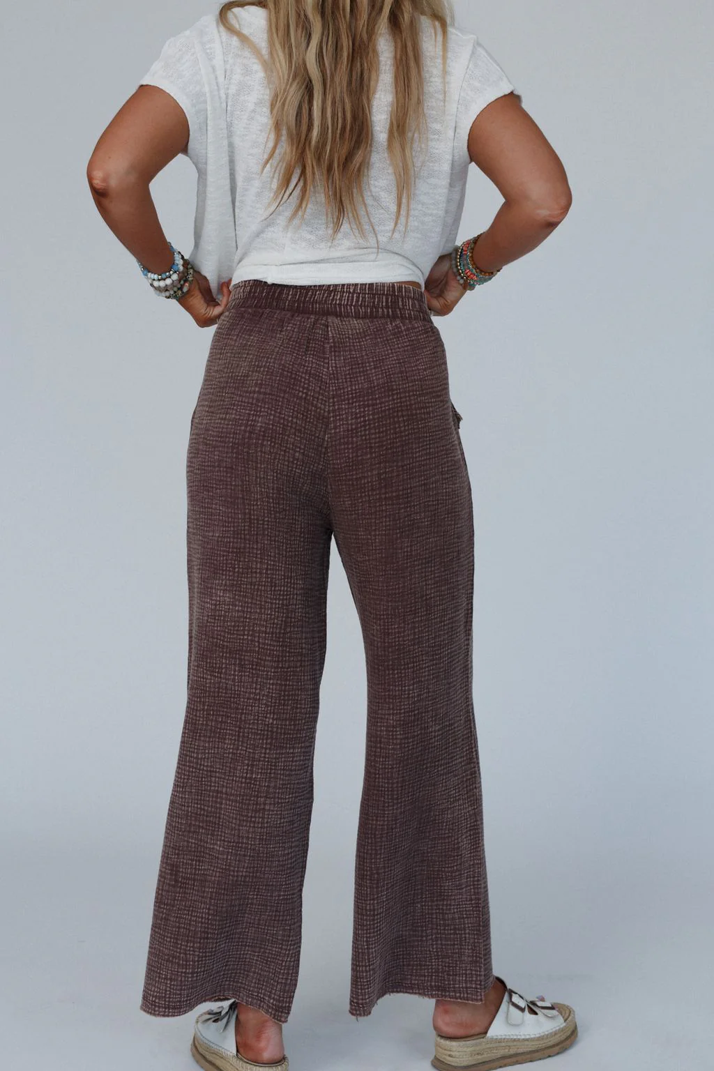 Whispering Meadow Flowy Pants - Mahogany - Image 4