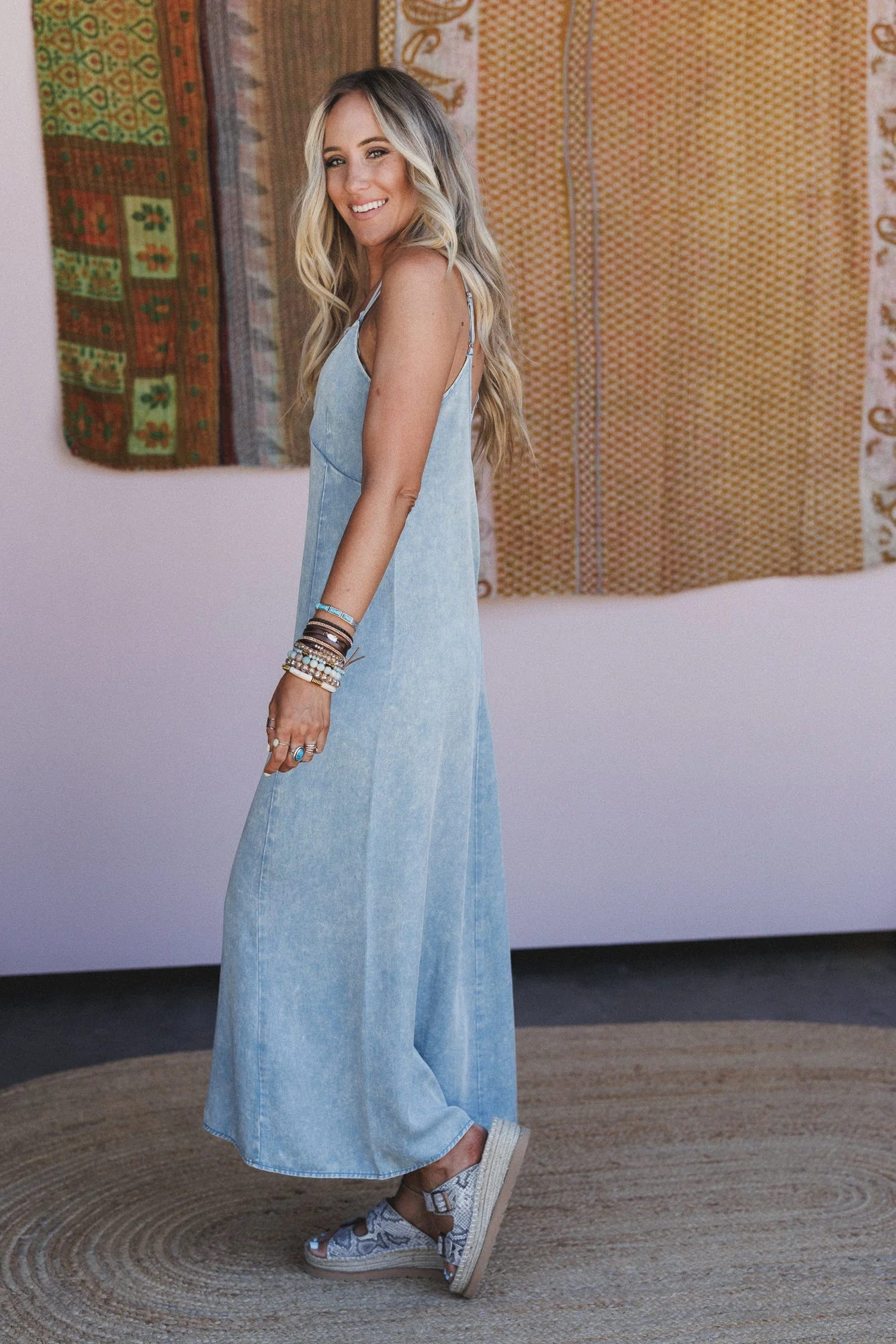 Wild Bay Maxi Dress - Blue Gray - Image 3