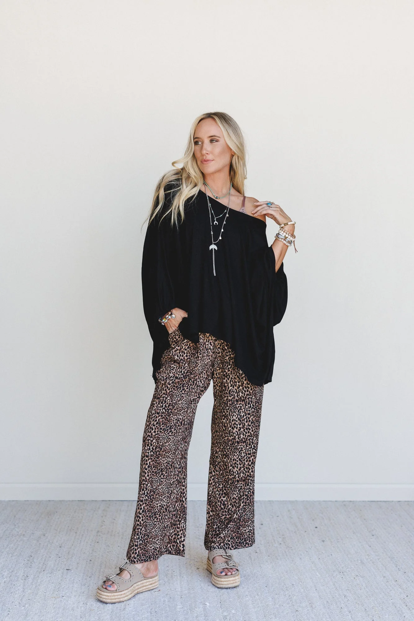 Wild Rhythm Leopard Print Pants - Brown Leopard - Image 2