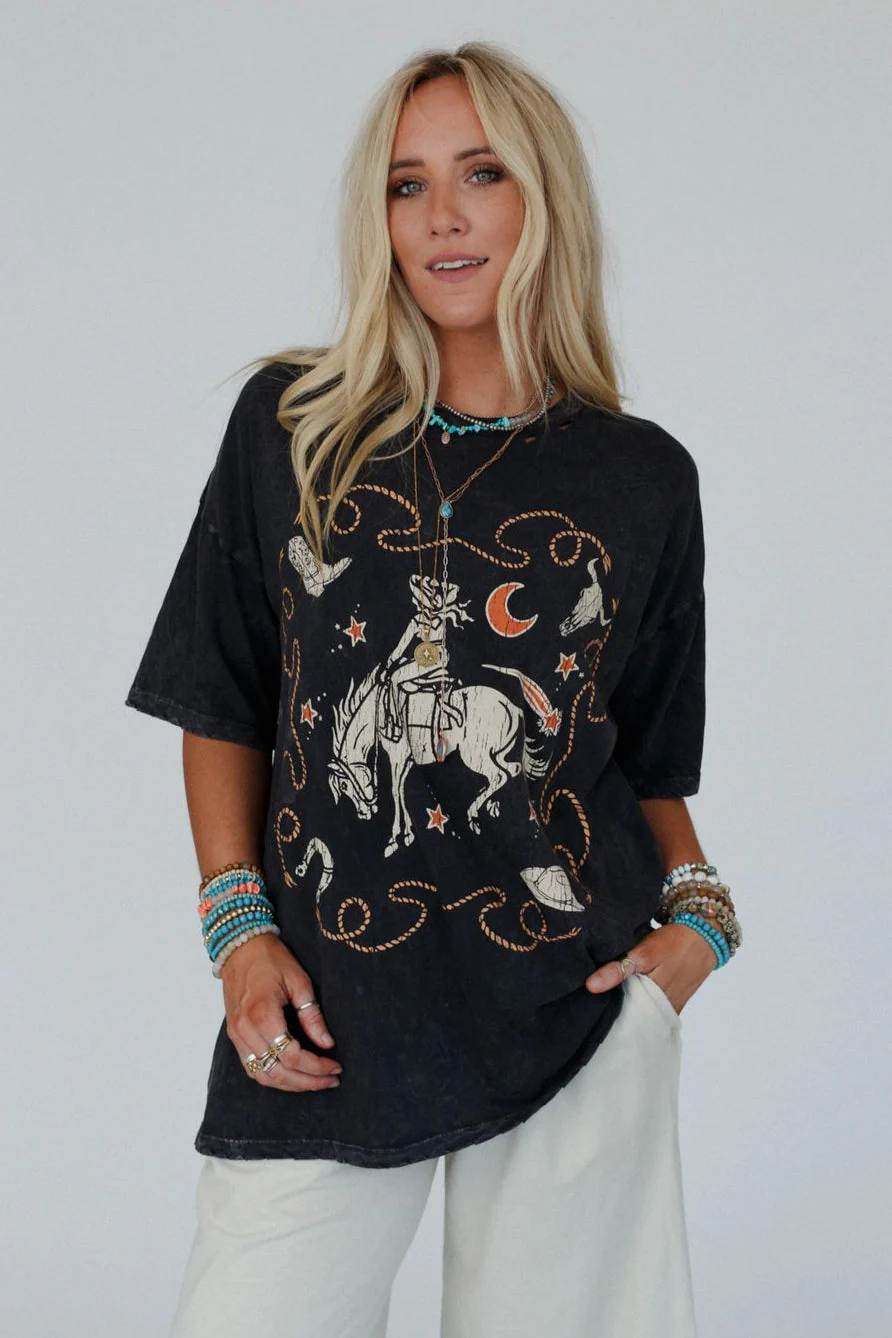 Wild Ride Graphic Tee - Charcoal - Image 4