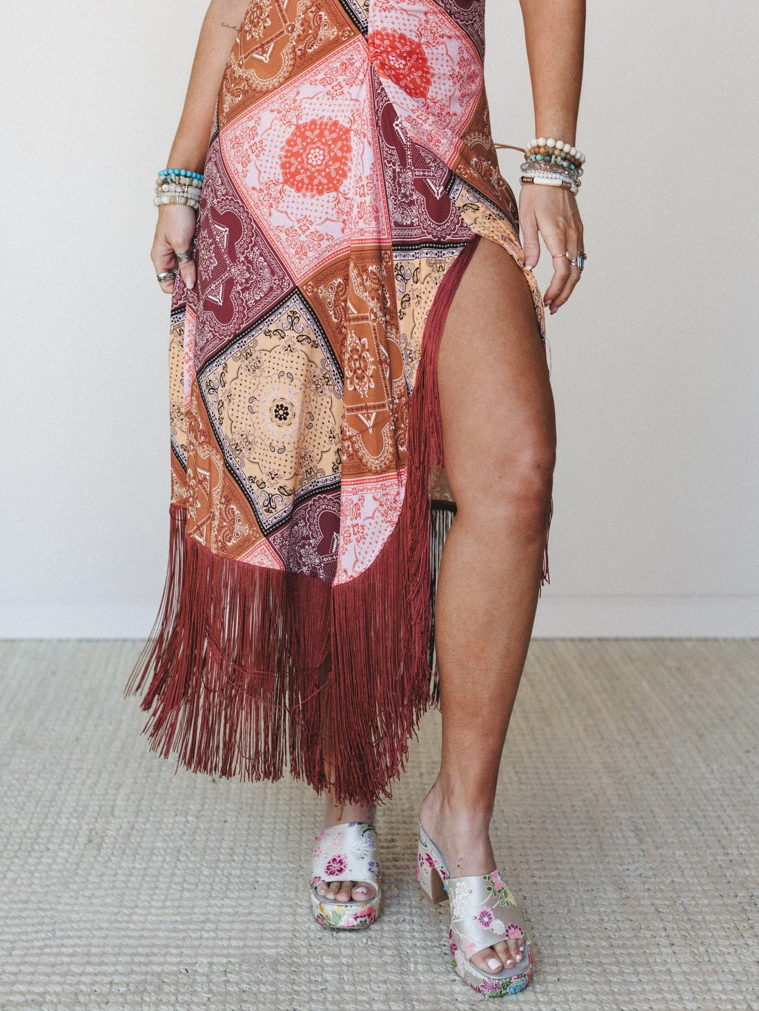 Wild Rose Tassel Dress - Multi - Image 6