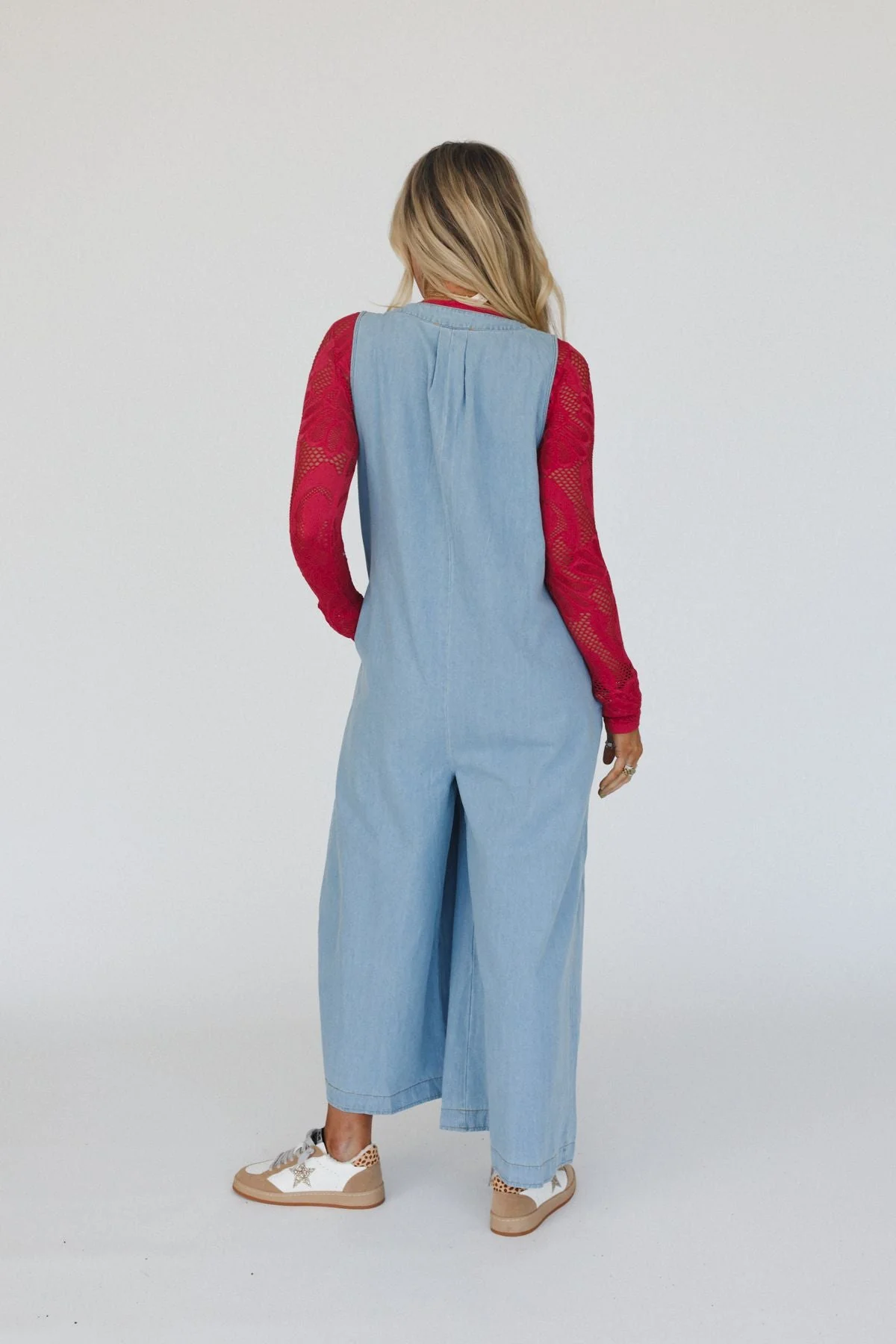 Wild Tides Denim Jumpsuit - Blue - Image 5