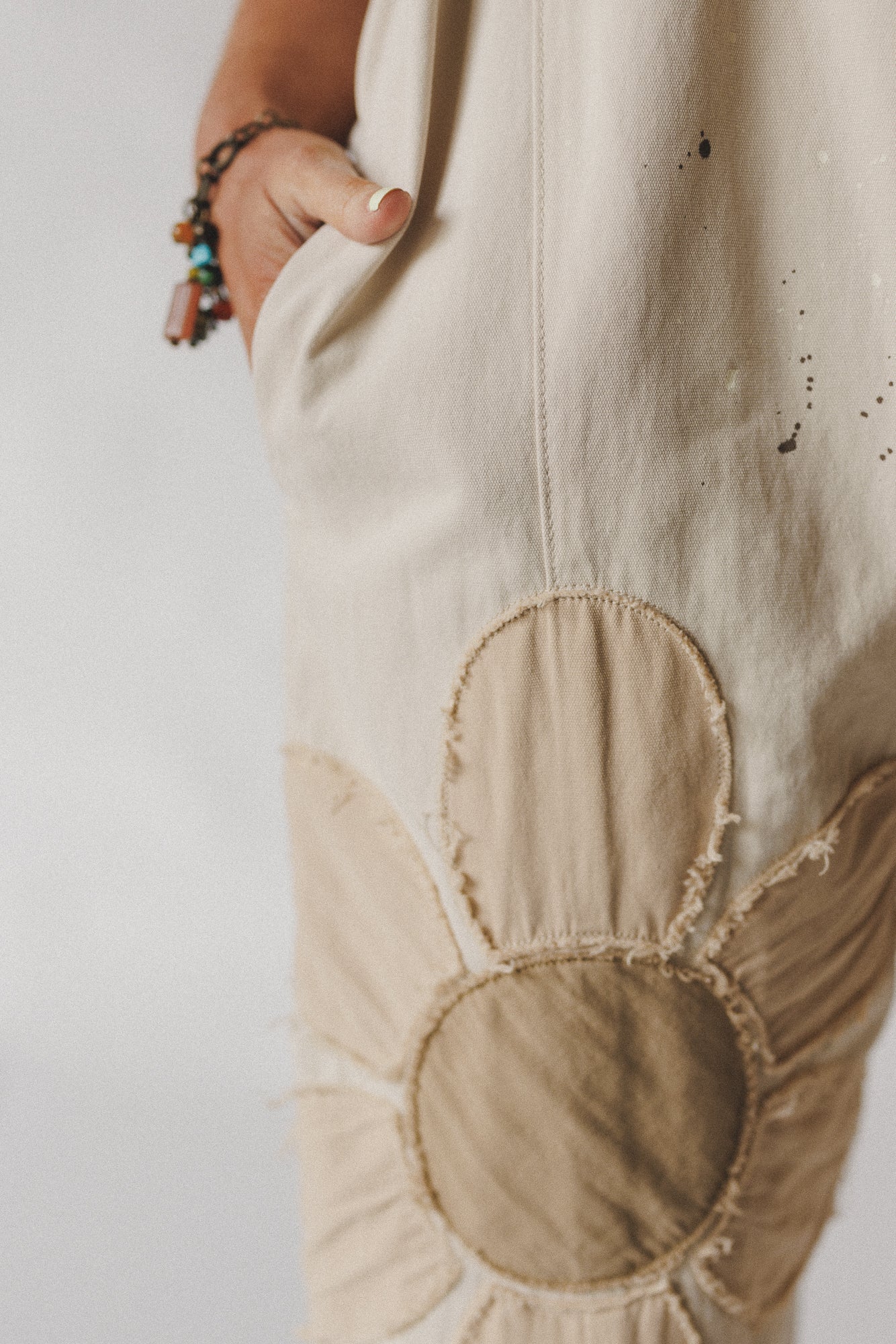 Wild Wish Patchwork Jumpsuit - Natural - Image 2