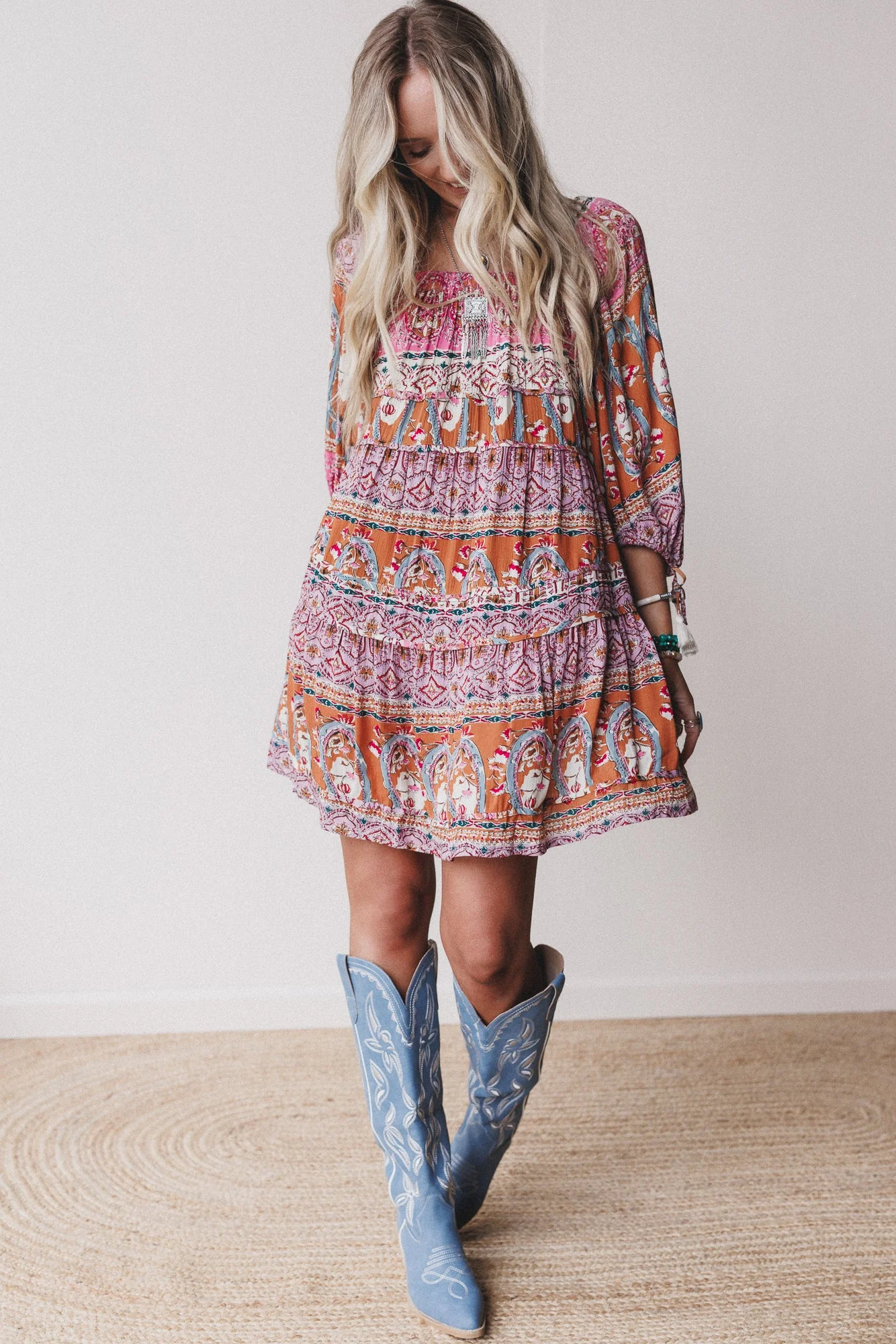 Wildflower Whimsy Paisley Print Dress - Pink Multi - Image 6